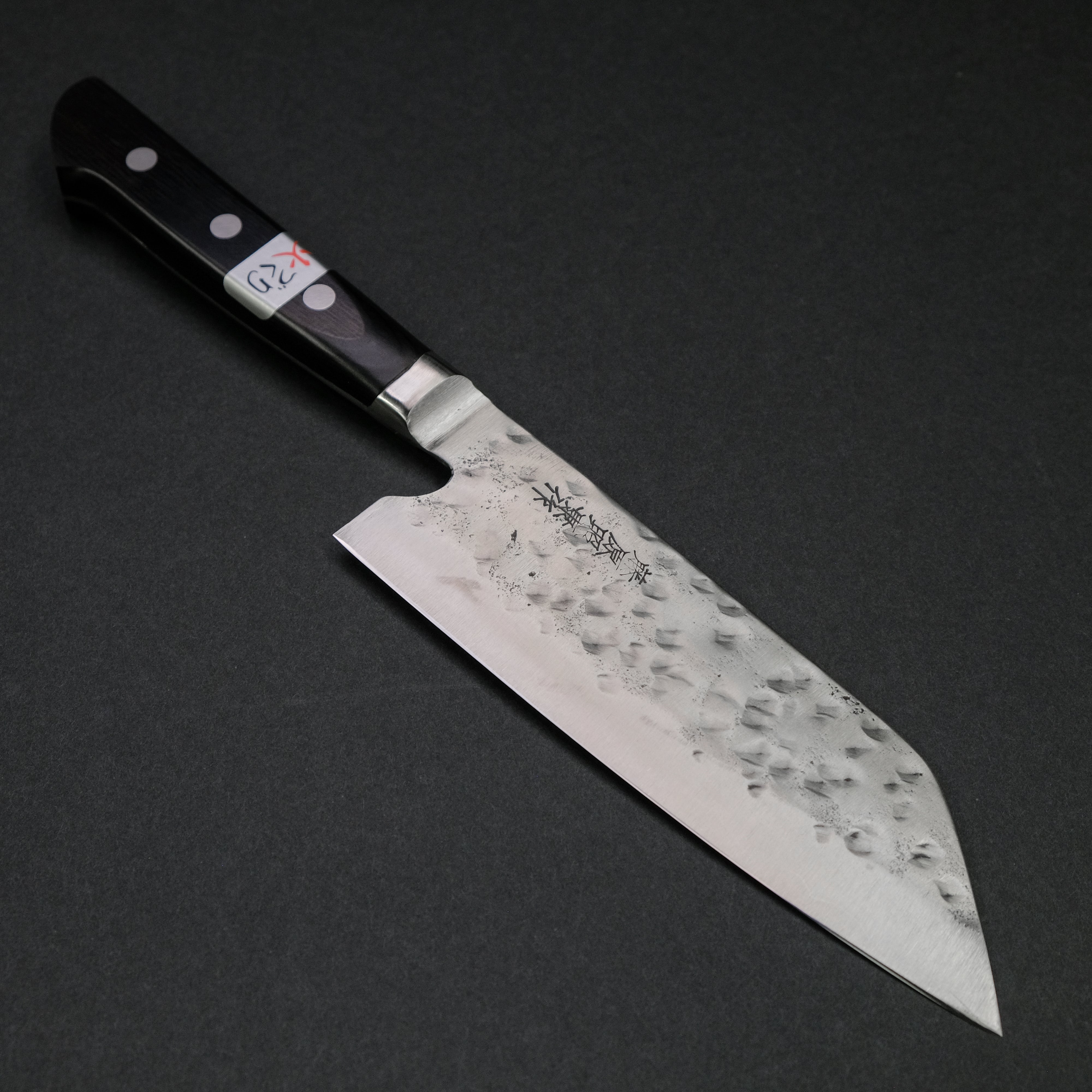 Teruyasu Fujiwara Maboroshi White #1 Santoku Knife 165mm with Pakka Wood Handle - Premium Japanese Kitchen Knife for Slicing, Dicing & Chopping Vegetables, Fruits & Meat - Perfect for Home Chefs & Professional Kitchens