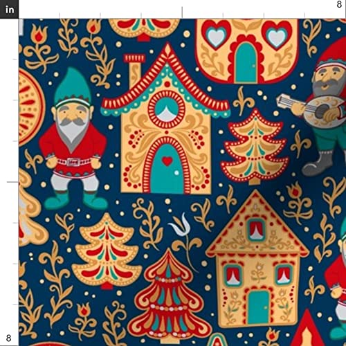 Christmas Gingerbread Houses Elf Gnome Cookies Printed Minky Fabric - Festive Holiday Baking Cotton Material for Sewing Baby Blankets, Quilt Backing & Plush Toys - Perfect for DIY Crafts, Home Decor & Holiday Gift Making