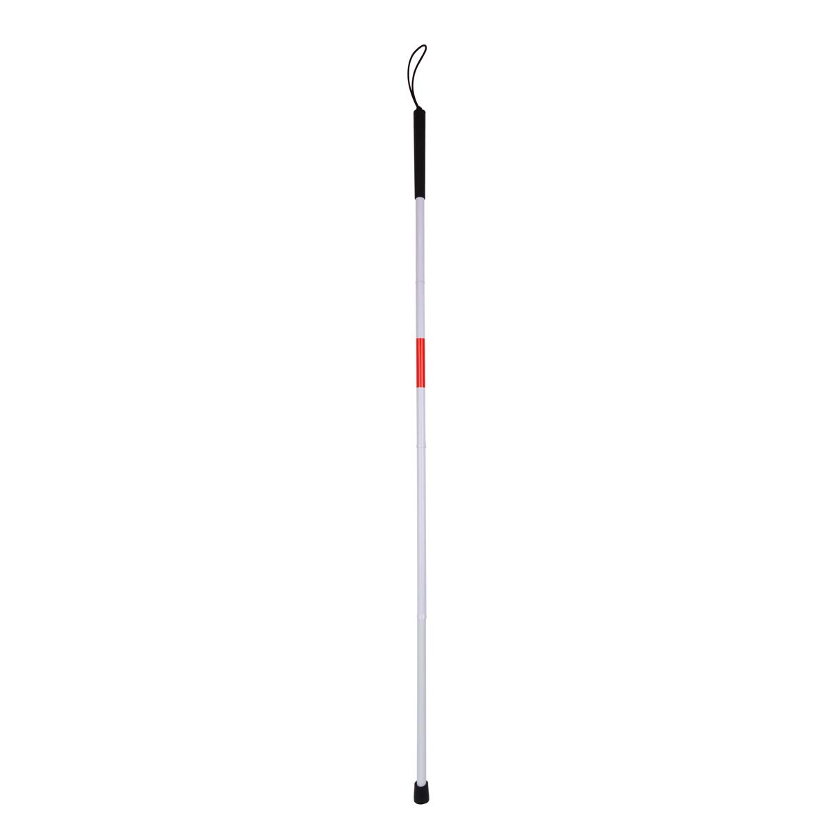 Foldable Walking Cane - Lightweight Aluminum Folding Cane with Reflective Strip for Visually Impaired & Blind People - Adjustable Walking Stick for Indoor/Outdoor Use, Travel & Daily Mobility Support