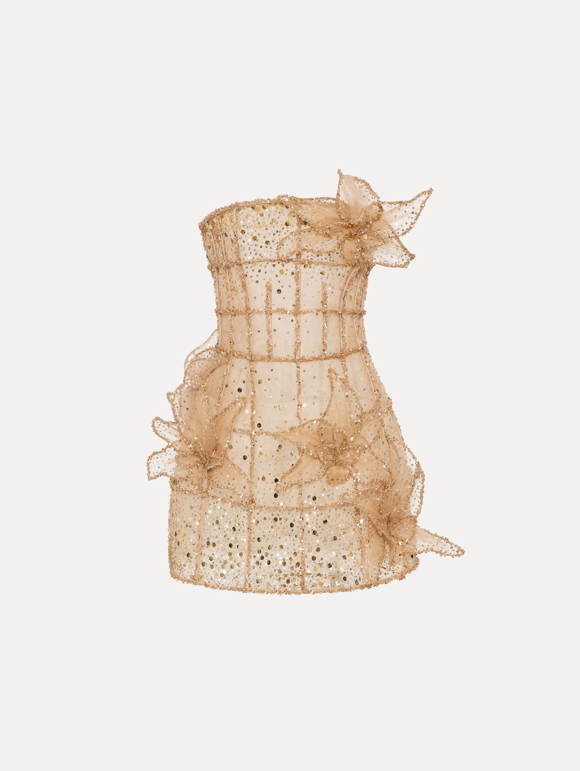 Elegant Crystal Grid Orchid Cocktail Dress for Women - Perfect for Evening Parties, Weddings & Special Occasions