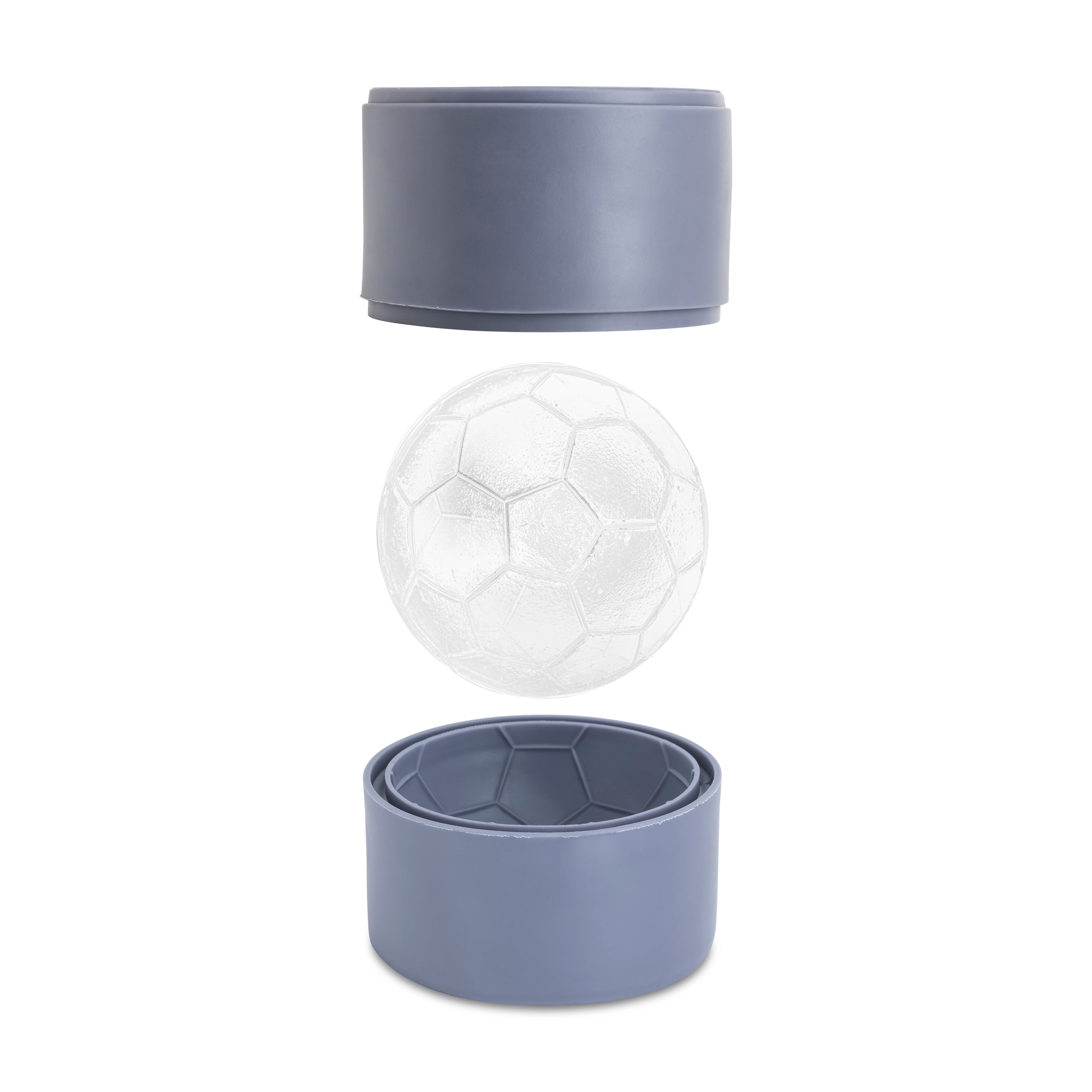Premium Soccer Ball Ice Molds - Set of 2 Stainless Steel Ice Cube Trays for Whiskey, Cocktails & Drinks - Perfect for Parties, BBQs & Home Bars