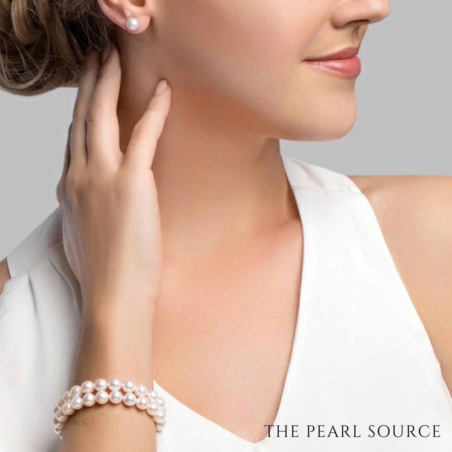 AAAA Quality 6-7mm Round White Freshwater Cultured Pearl Bracelet for Women | Sterling Silver Jewelry | Perfect Gift for Christmas, Holidays & Anniversaries | Elegant Accessory for Weddings, Parties & Formal Events
