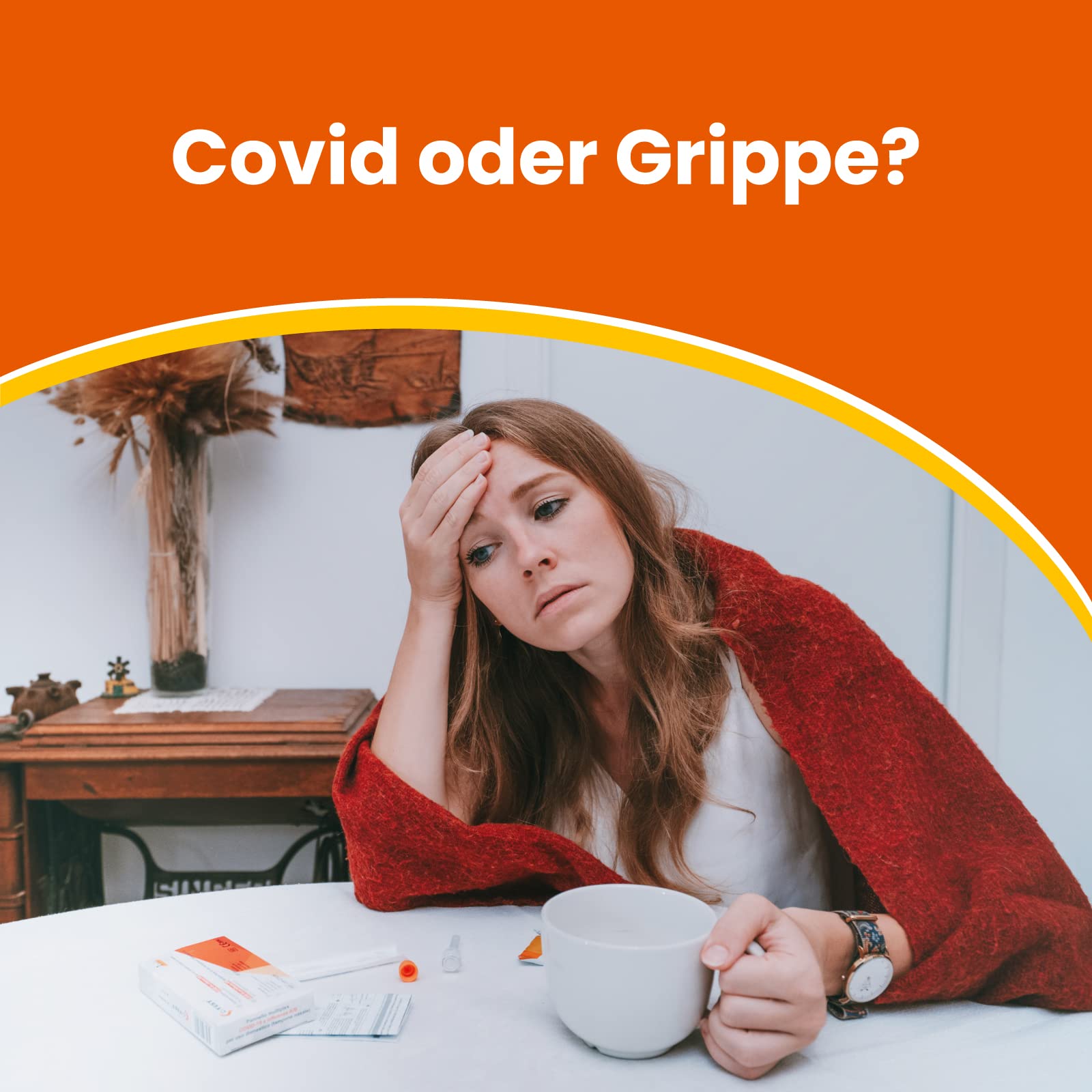 Adeste 5-in-1 COVID-19 & Influenza A/B Rapid Test Kit (2025 Approved) - Detects Both Coronavirus and Flu Viruses - FDA-Cleared for New 2025 Variants | Home Testing, Travel Screening, Workplace Safety, School Health Checks