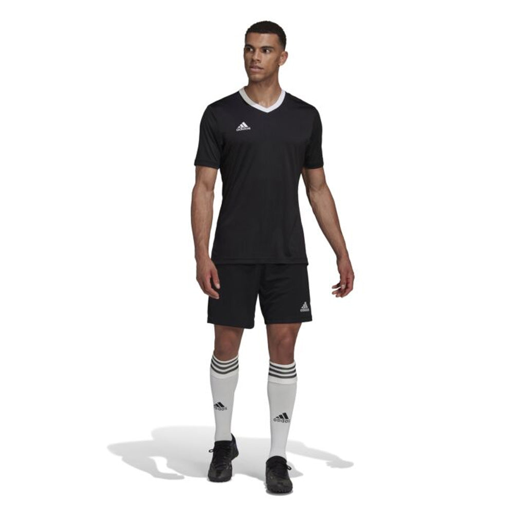 Adidas Entrada 22 Soccer Jersey for Men - Black & White Performance Shirt for Training & Matches - Perfect for Football, Futsal & Casual Wear