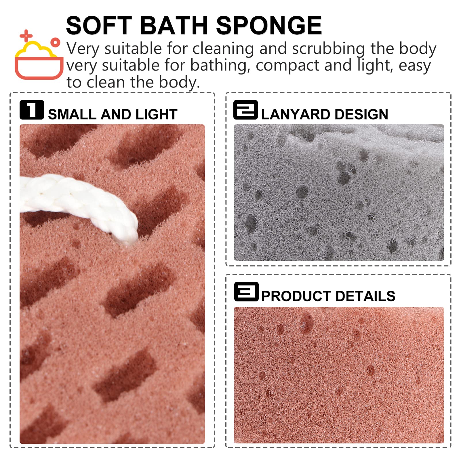 FOMIYES 4-Pack Honeycomb Bath Sponges & Exfoliating Gloves Set - Body Scrub Mitt, Loofah Sponge for Shower, Bath & Skin Care - Gentle Cleansing & Lotion Application for Smooth Skin