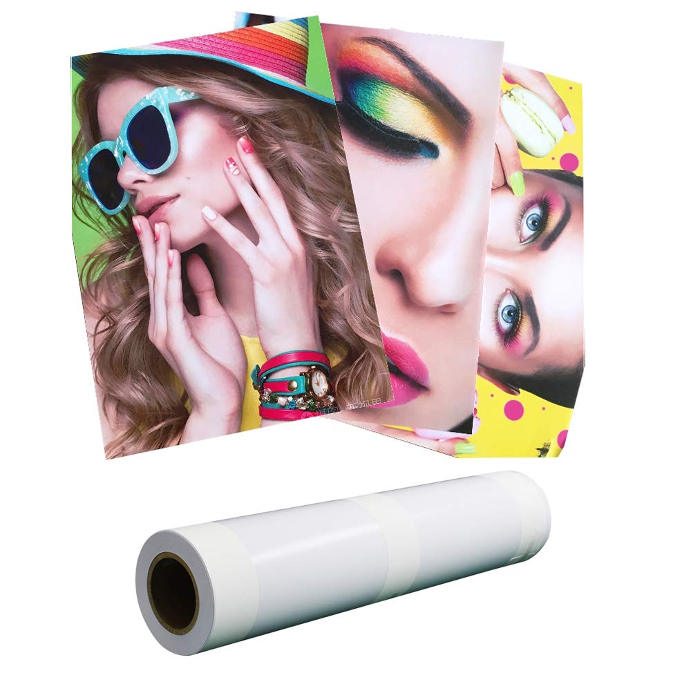 Premium Matte & Glossy Photo Paper Roll - 7.8oz 10.8 Mil Inkjet Printer Paper for Outdoor Posters (54
