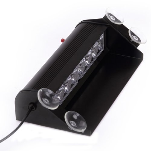 8 LED Amber Emergency Strobe Light Bar for Car, Boat, Truck Dashboard & Visor - Waterproof Vehicle Safety Warning Lights for Roadside Emergencies, Off-Road Adventures & Night Driving