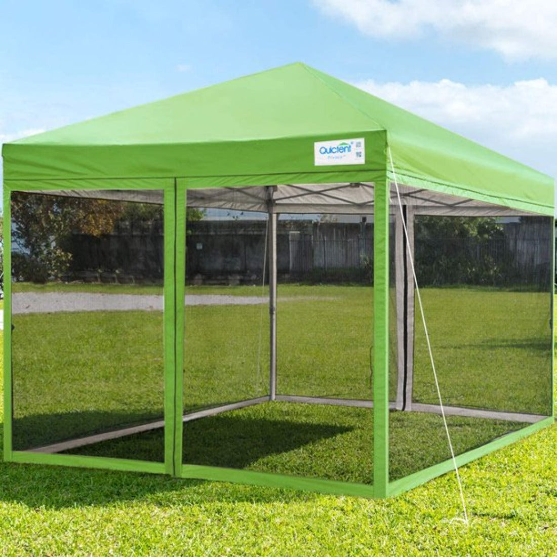 8' x 8' Pop Up Canopy Tent with Sidewalls & Netting - Instant Outdoor Shelter for Camping, Beach, Picnics, and Backyard Parties