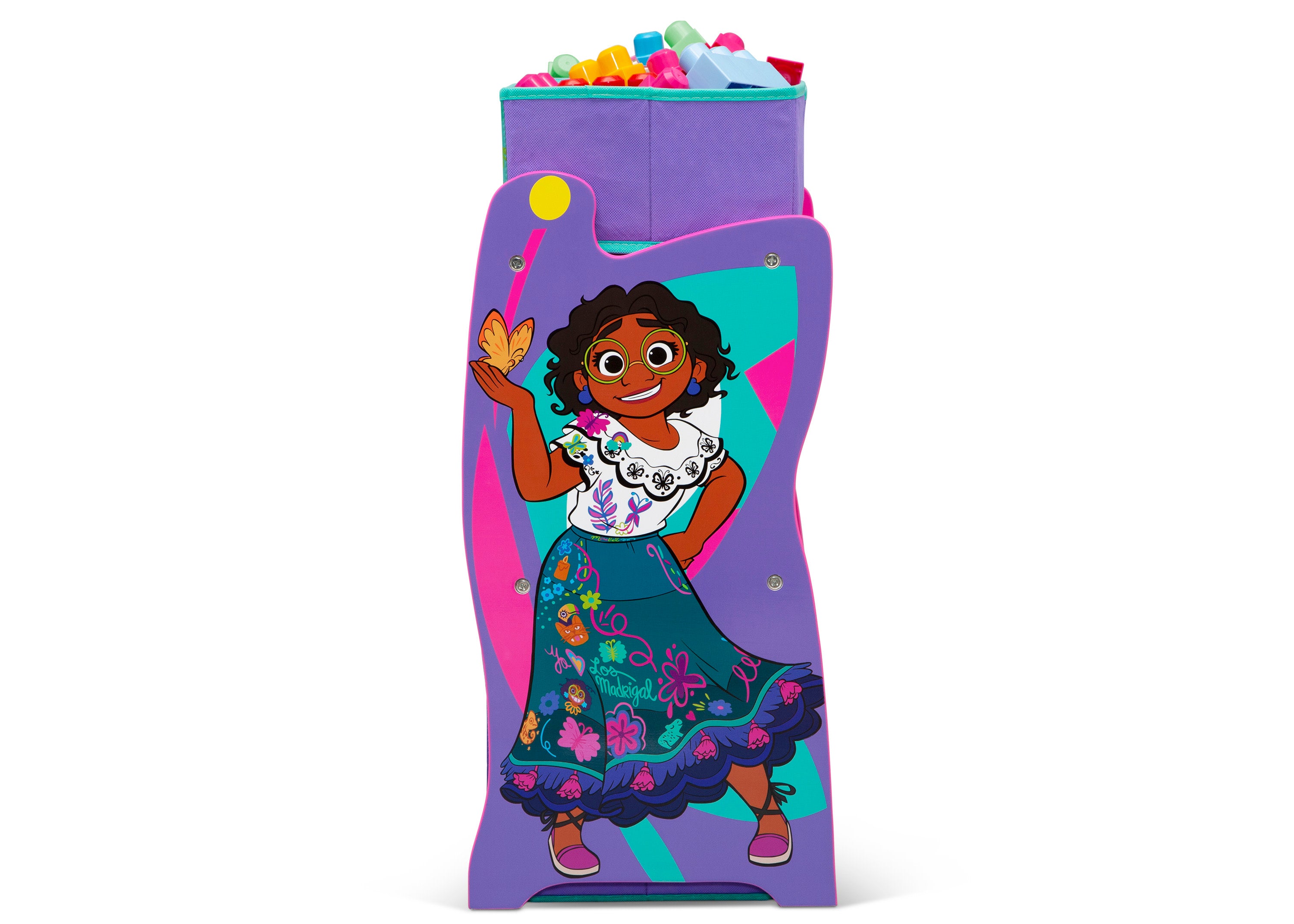 Disney Encanto 6 Bin Toy Organizer for Kids - Colorful Storage Bins with Character Designs - Perfect for Bedroom, Playroom & Classroom Organization