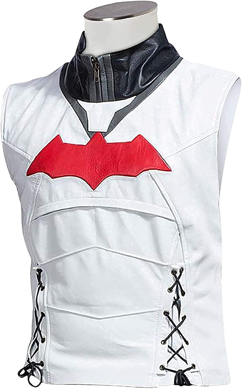 Red Hood Batman Arkham Knight Jason Todd Cosplay Costume Faux Leather Jacket - Perfect for Halloween, Comic Con & Superhero Costume Parties