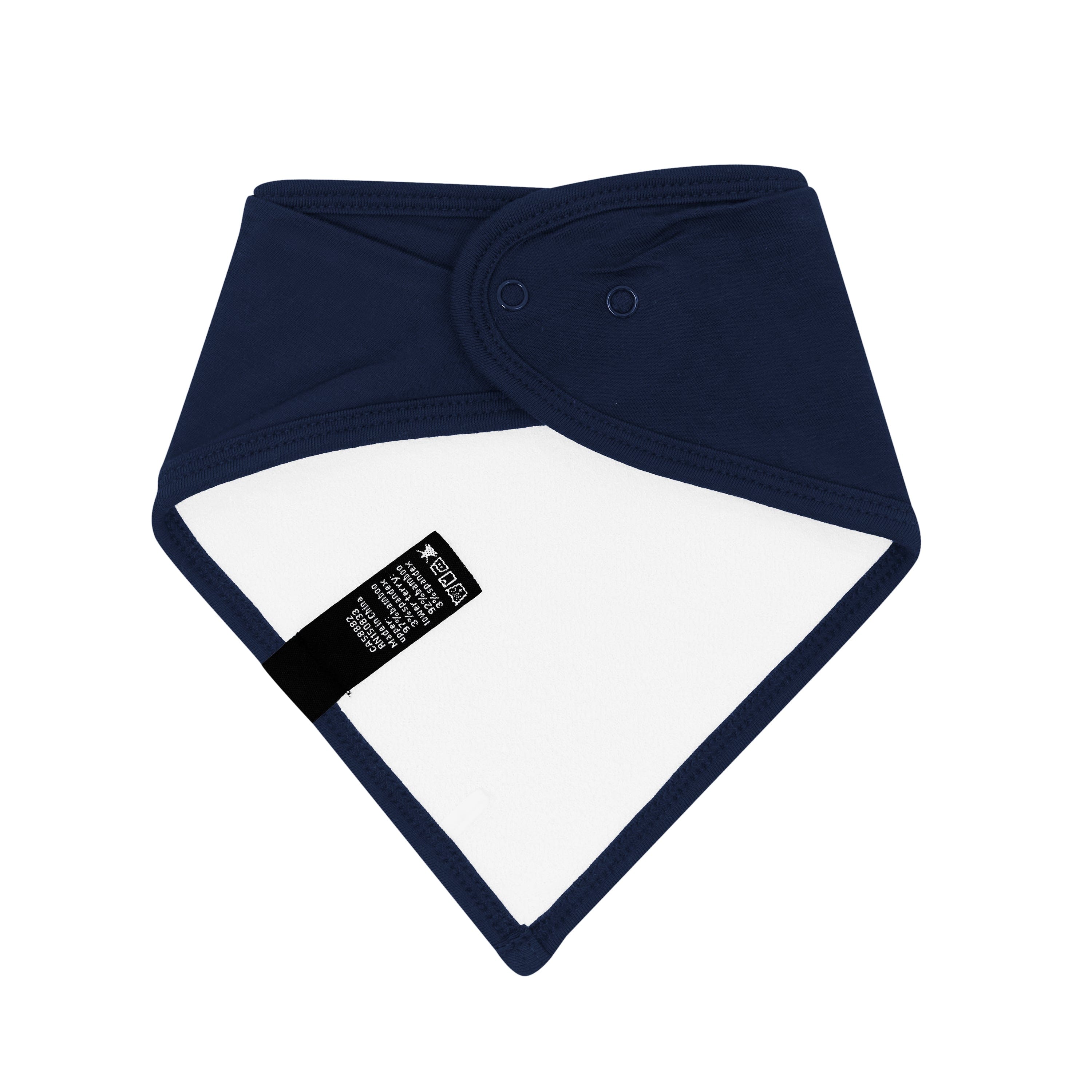 Premium Baby Bib in Navy Blue - Soft, Absorbent & Adjustable for Mess-Free Feeding - Perfect for Infants & Toddlers at Home or On-the-Go