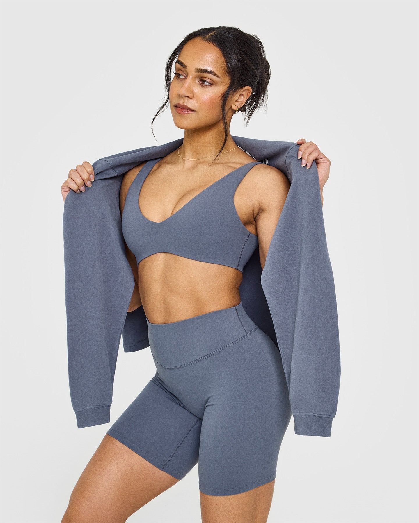 SoftMotion™ Scoop Back Bralette - Comfortable Wireless Bra in Granite Blue | Perfect for Yoga, Lounge & Everyday Wear