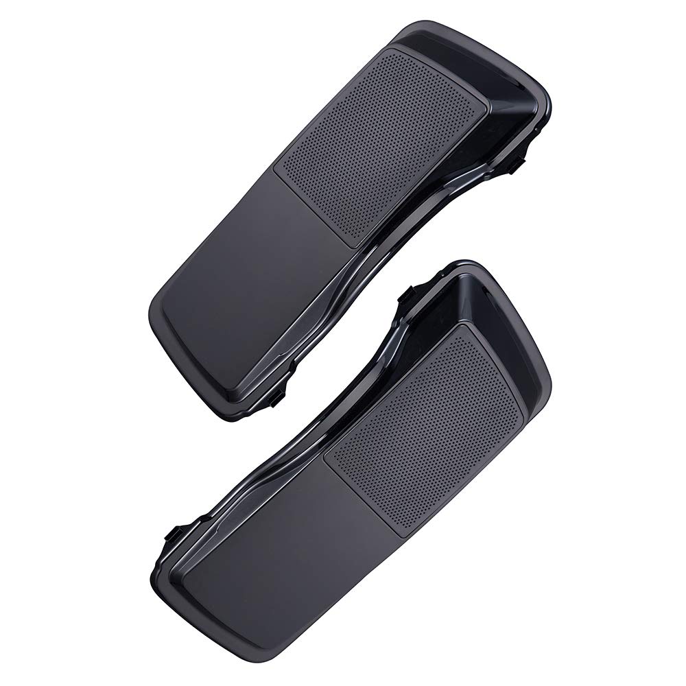 1993-2013 Harley Touring FLH FLHX Motorcycle Saddlebag Speaker Lids - 6x9 Inch Vivid Black Replacement Covers - Perfect for Road Trips & Audio Upgrades