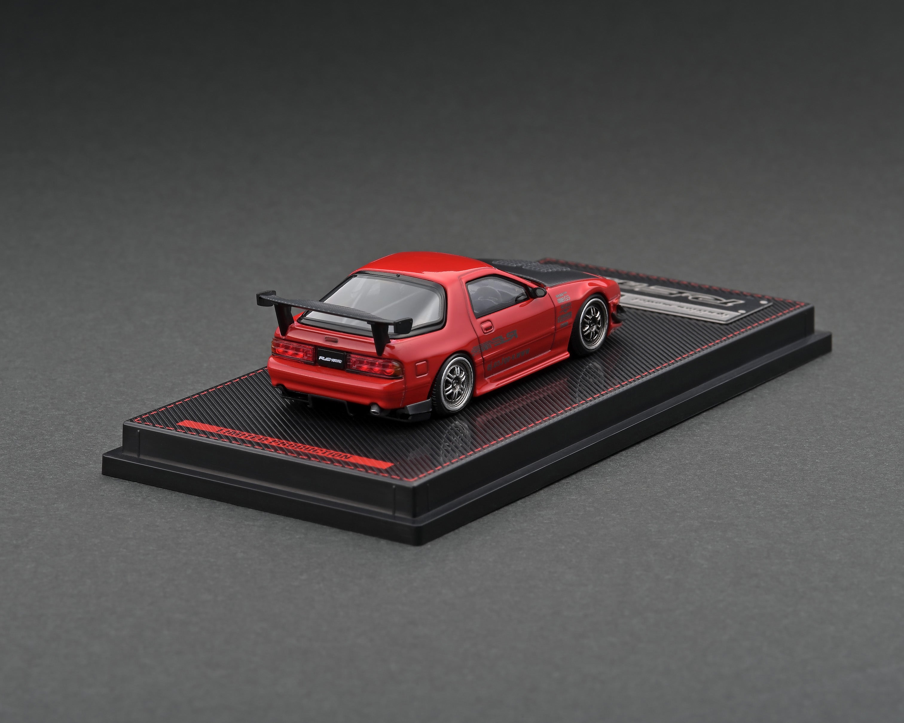 1:64 Scale Mazda RX-7 FC3S RE Amemiya Red Metallic Diecast Model Car - Perfect for Collectors, Display, and Racing Enthusiasts