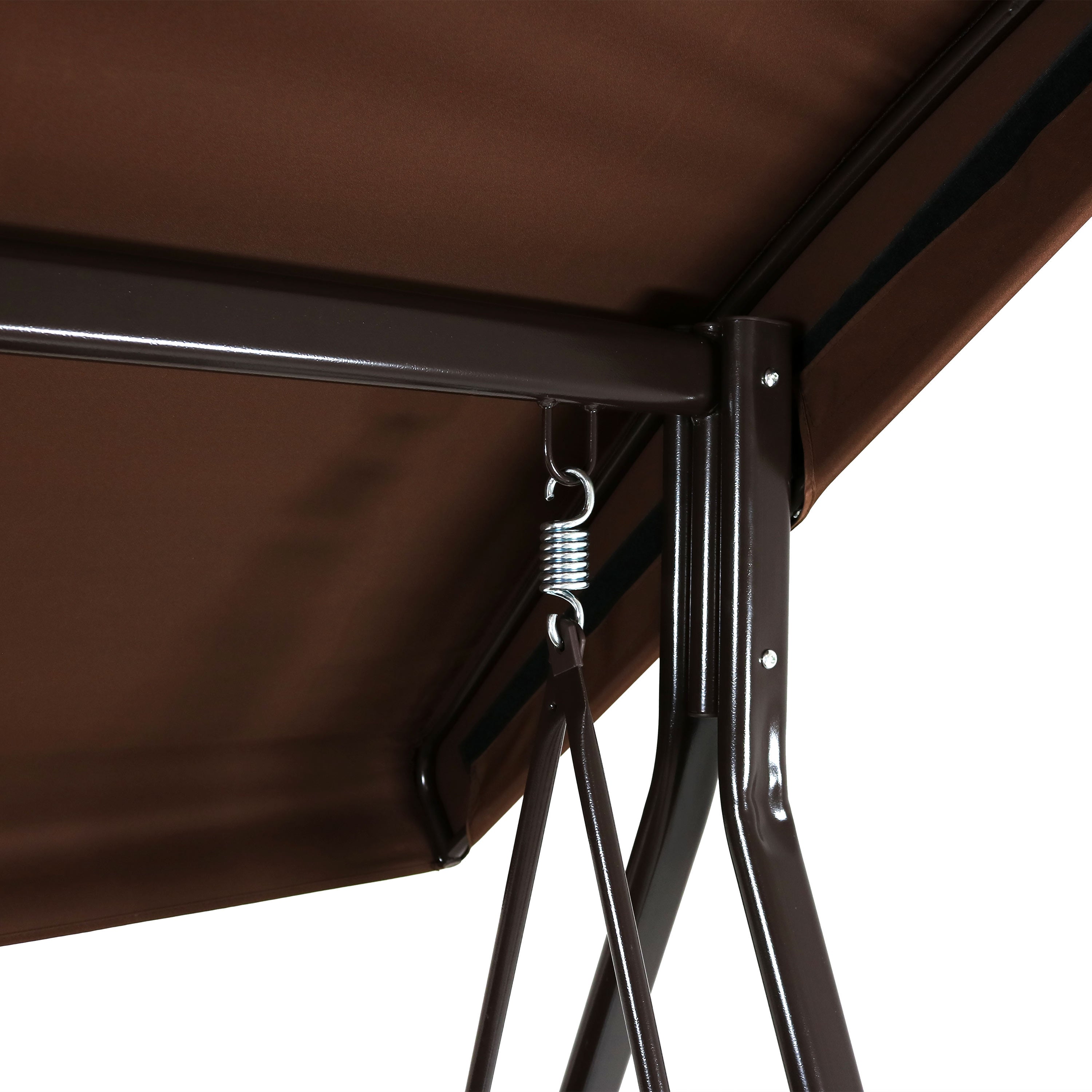 Sunnydaze 3-Person Outdoor Patio Swing with Adjustable Canopy & Comfortable Cushions - Perfect for Backyard, Garden, and Porch Relaxation
