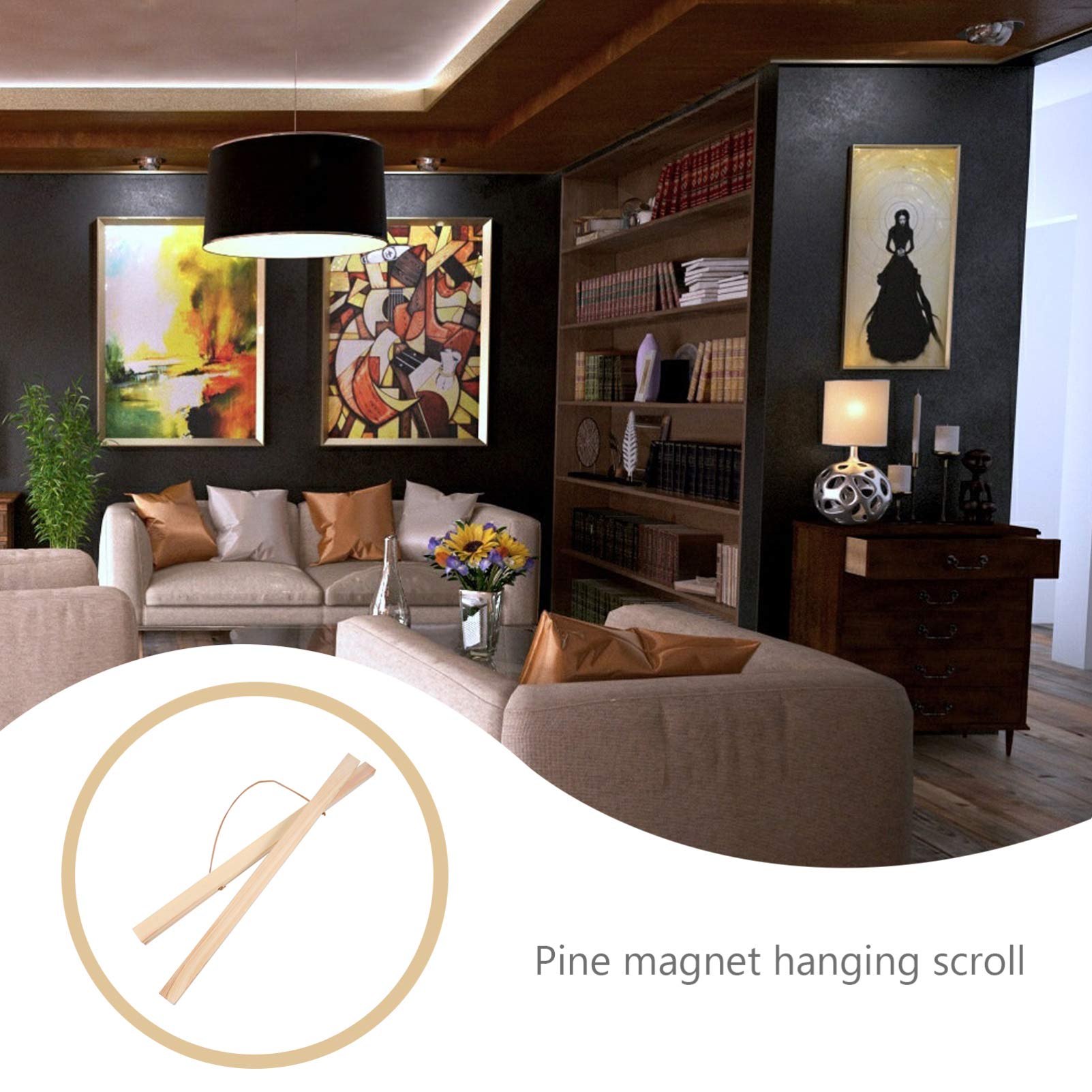 Magnetic Wood Poster Frames - Modern Picture Hangers for Posters, Prints & Canvas Art | Easy Hanging Wall Decor for Home, Office & Front Door | Yellow Wooden Frame for Maps & Artwork Display