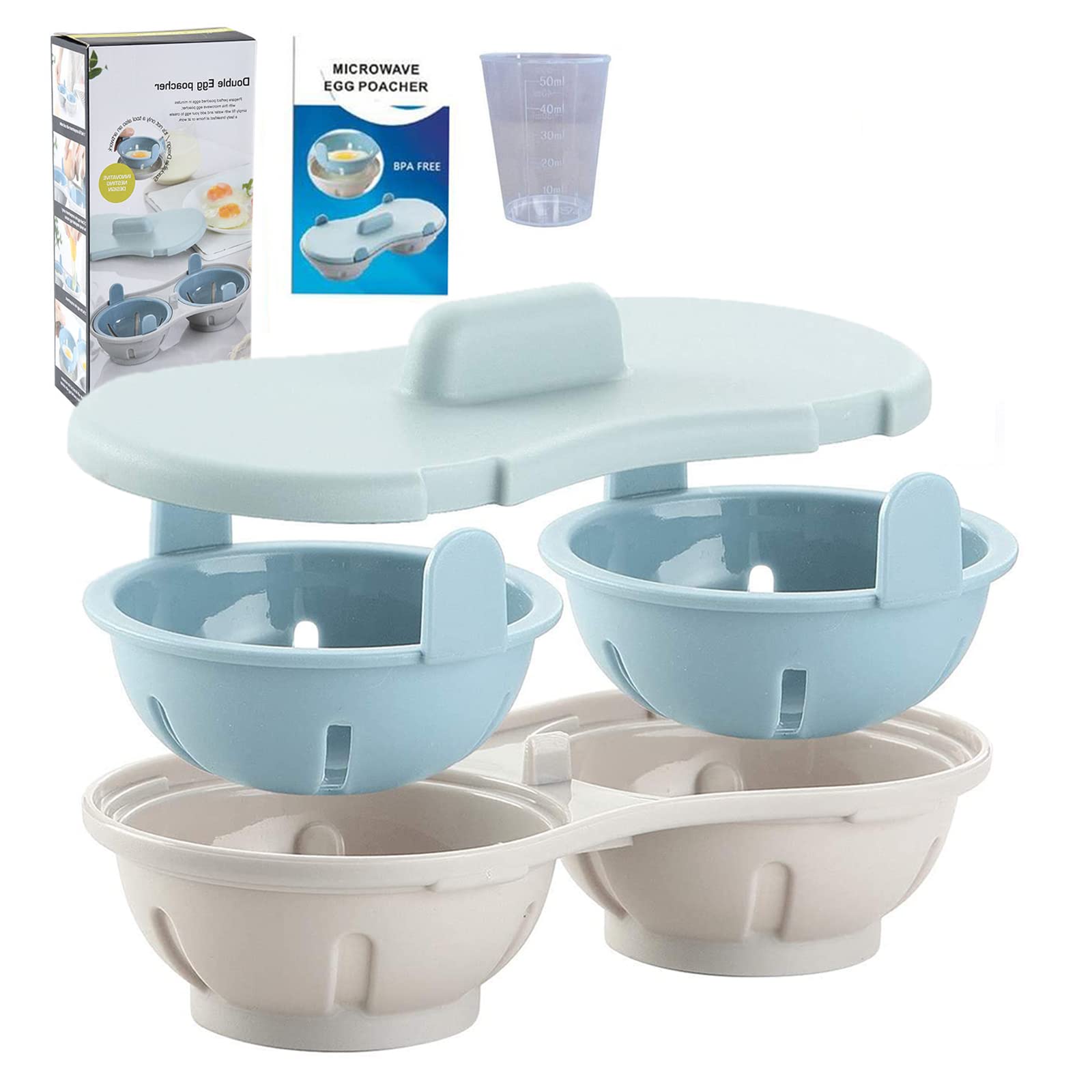 BPA-Free Microwave Egg Poacher & Steamer - Quick & Easy Breakfast Cookware for Home Kitchen | Perfect for Healthy Meals, Meal Prep & Kitchen Gifts