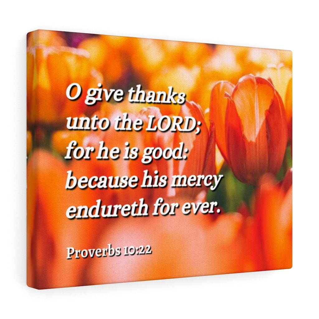 Christian Wall Art - The Blessing Proverbs 10:22 Bible Verse Print - Scripture Wall Decor - Ready to Hang Gift for Home, Church & Office - Express Your Love with Inspirational Decor