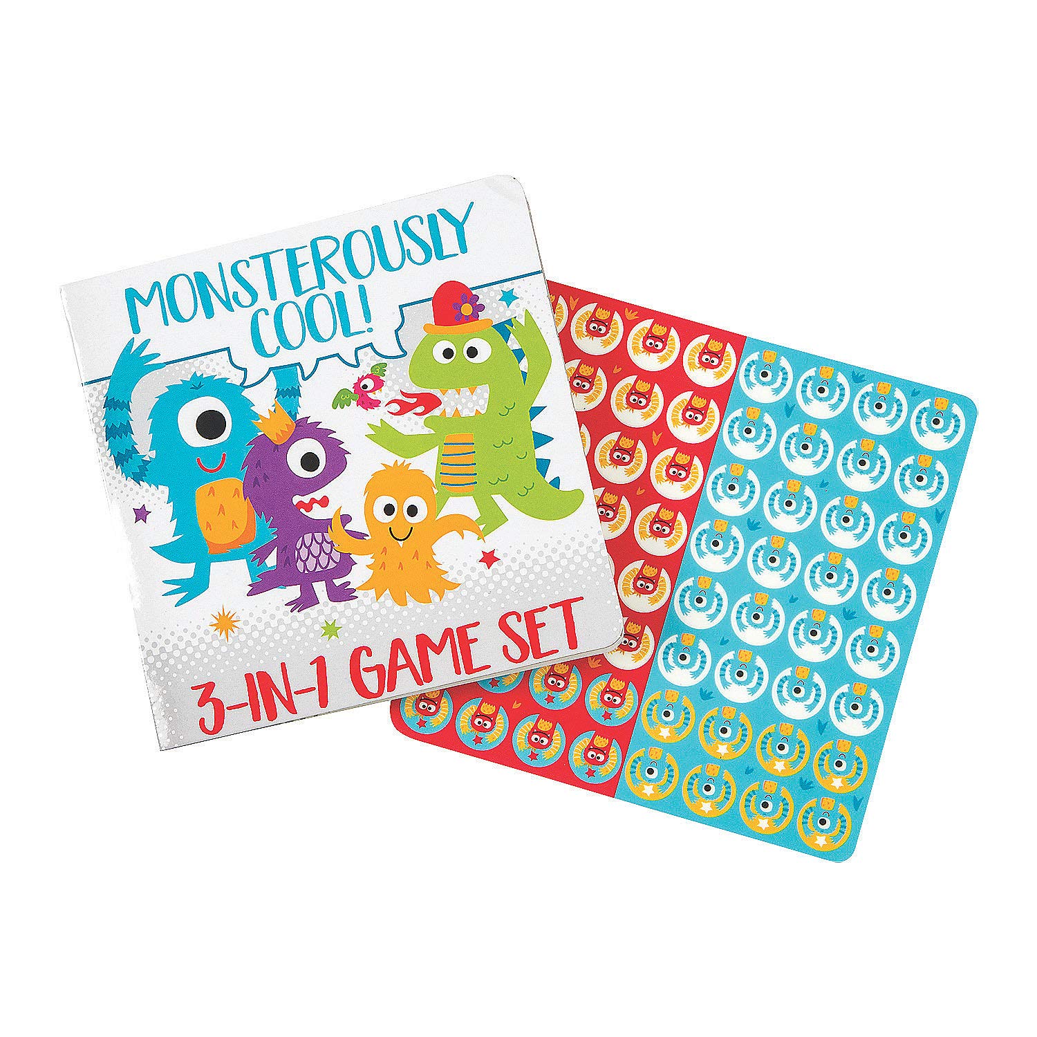 Fun Express Cute Monster Game Sets - 12 Piece Kids Board Game for Family Game Night - Perfect for Birthday Parties & Classroom Activities