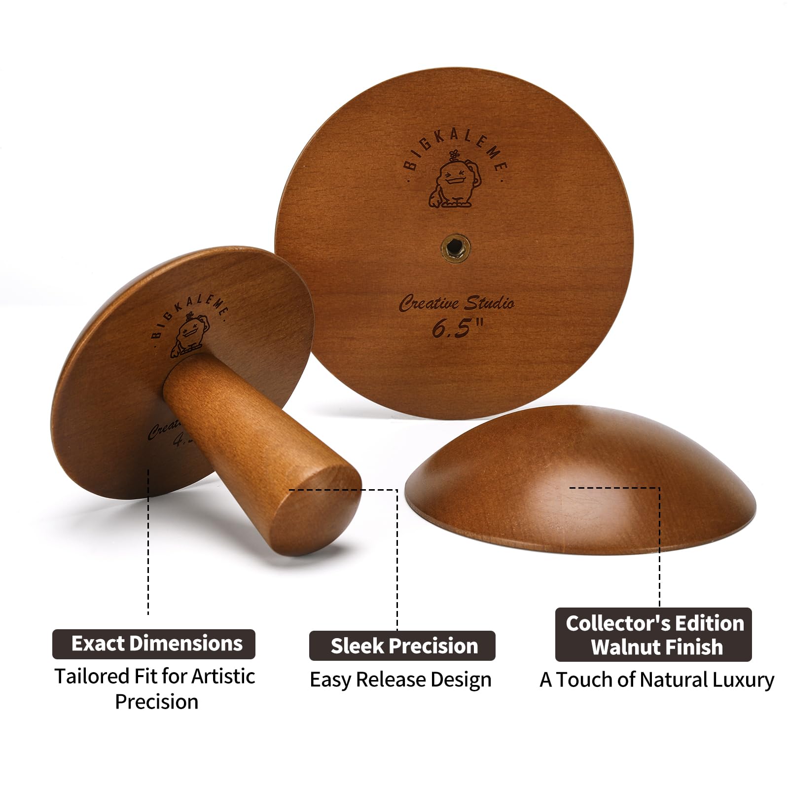 Premium Walnut Tone Pottery Molds Set - 4.5