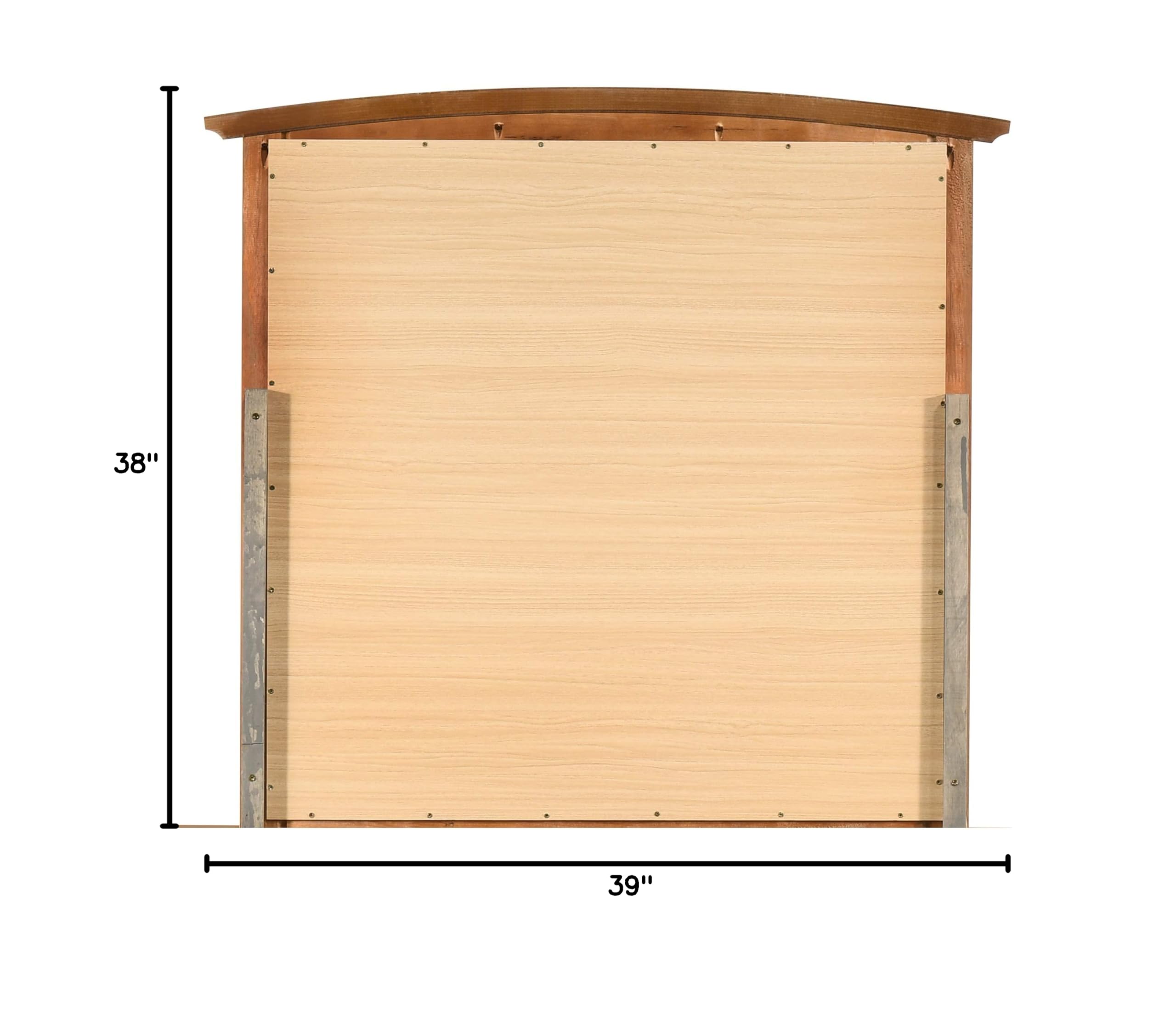 Glory Furniture Hammond G5460 Oak Mirror - Elegant Full-Length Wall Mirror for Bedroom, Living Room & Entryway Decor