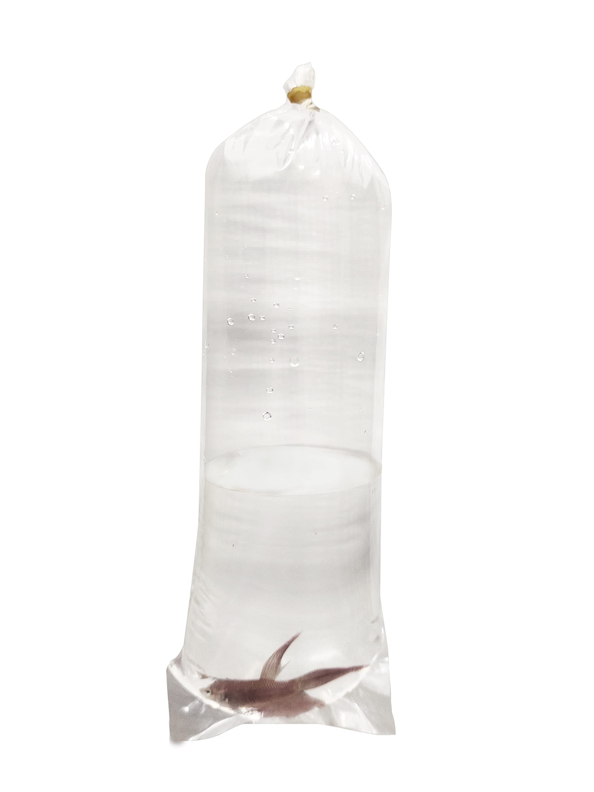 ALFA Fishery Leak-Proof Clear Plastic Fish Bags for Shrimp & Small Fish Transport - 2 Mil Thick, Round Bottom Design (4