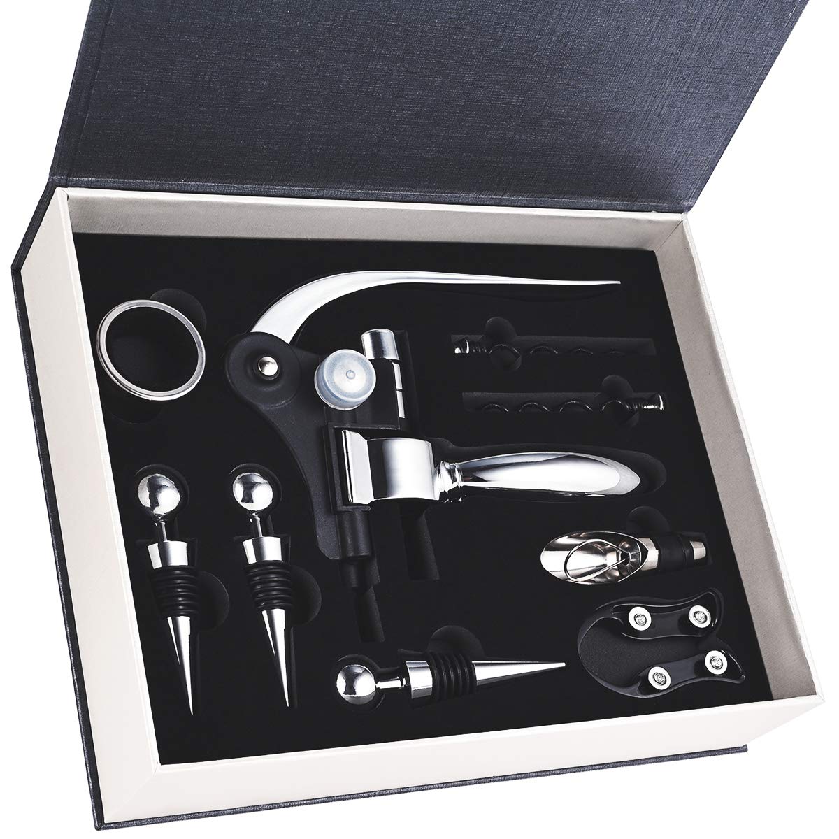 Premium 9-Piece Wine Opener Set with Corkscrew & Accessories - Elegant Gift Box for Wine Lovers | Perfect for Dinner Parties, Weddings & Home Bars