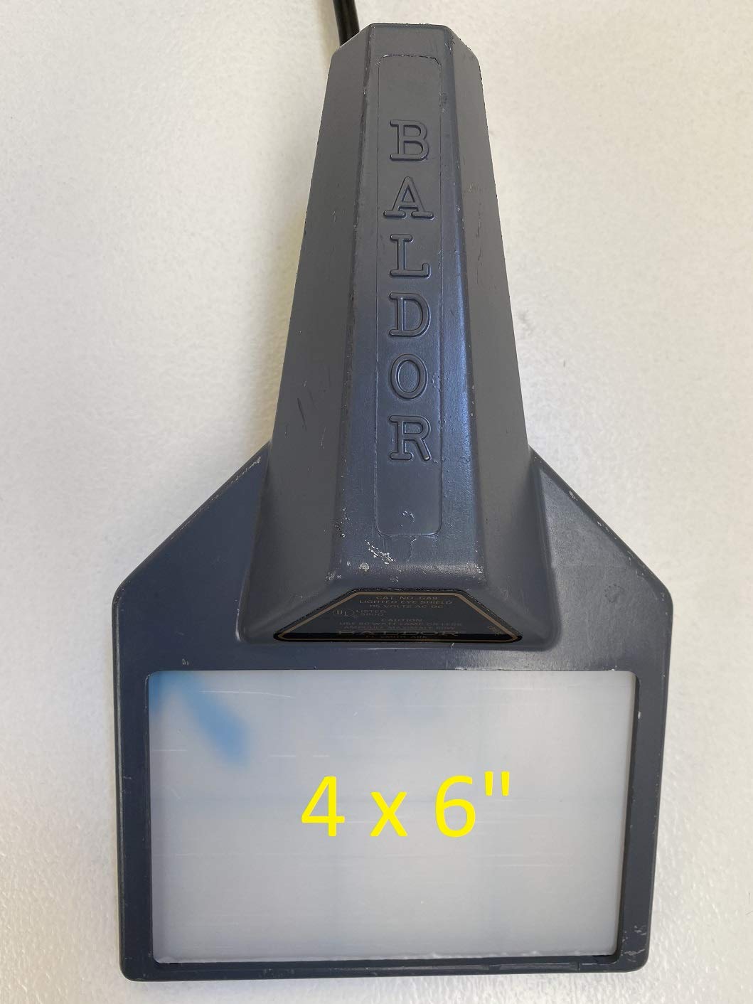 Baldor Power Bench Grinder Replacement Polycarbonate Shield - 4x6 Inches Lighted Eyeshield (Assembly Not Included) - Perfect for Workshop Safety & Eye Protection