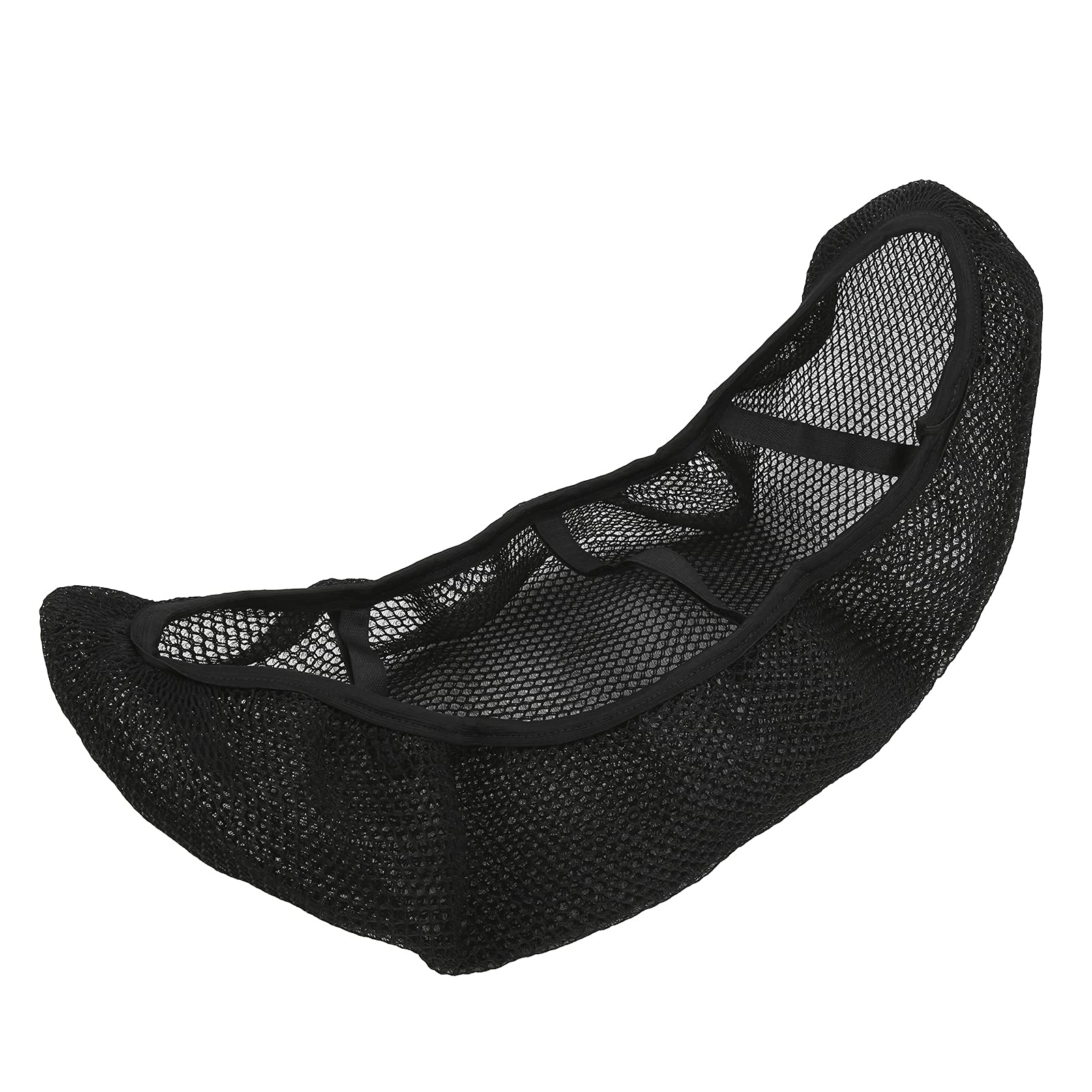 3D Black Nylon Mesh Motorcycle Seat Covers - Breathable Seat Cushion Pad for Comfort Riding | Perfect for Harley, Honda, Yamaha & More | Motorcycle Accessories for Long Distance & Daily Commute