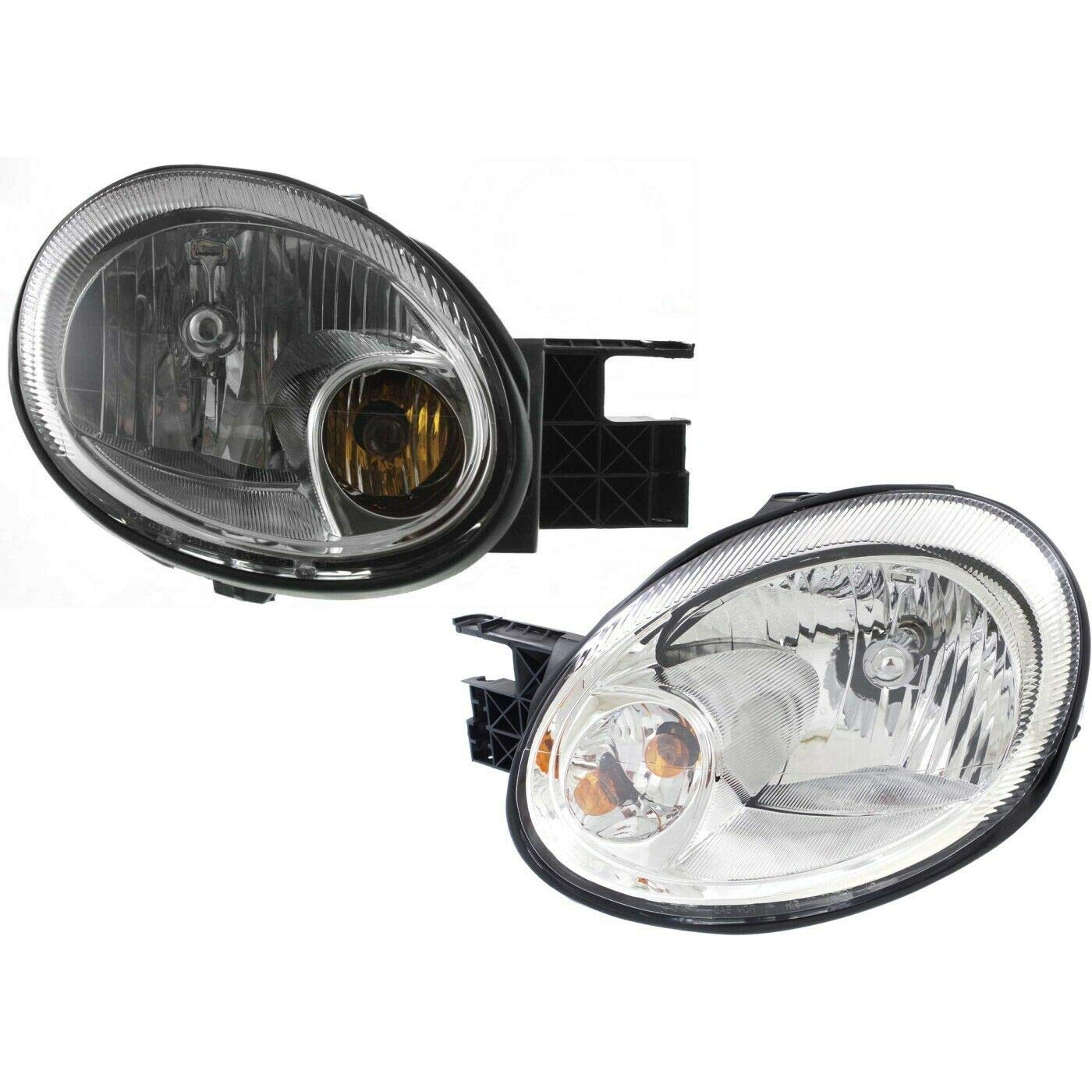 XEMRVGU Headlights Headlamps with Chrome Bezel - Left & Right Pair Set for 2003-2005 Models | Perfect for Night Driving & Car Upgrades