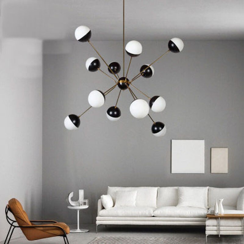 Artistic Orb Modern LED Pendant Light Fixture - Dimmable Hanging Chandelier for Dining Room, Kitchen Island & Bedroom Decor