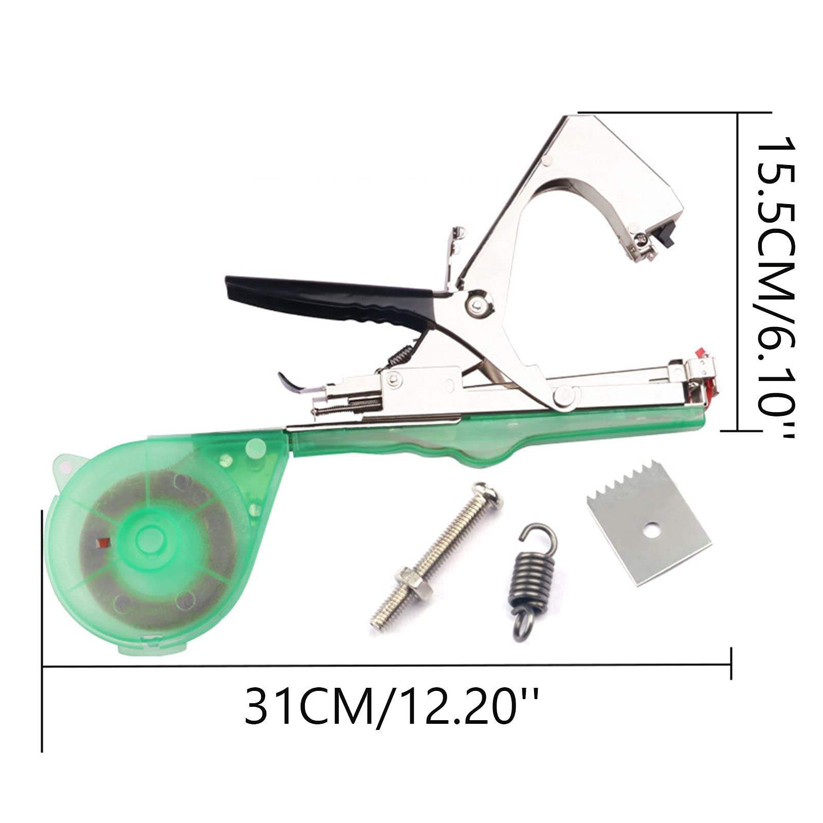 Portable Manual Plant Tape Machine - Garden Vineyard Tool with Spare Tape & Staples for Grapes, Raspberries, Tomatoes & Vining Vegetables | Perfect for Home Gardening, Vineyard Support & Vegetable Trellising