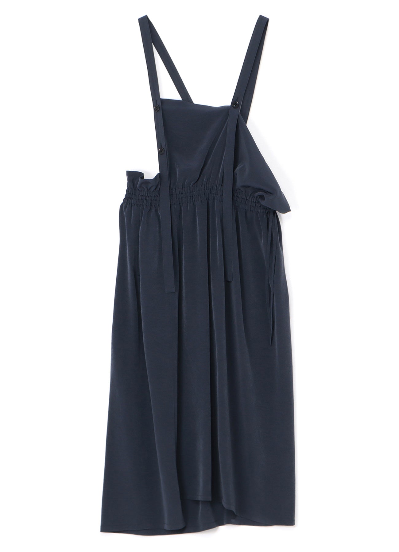 Elegant Crepe de Chine Gathered Jumper Dress - Women's Flowy Midi Dress for Casual Wear, Office & Special Occasions
