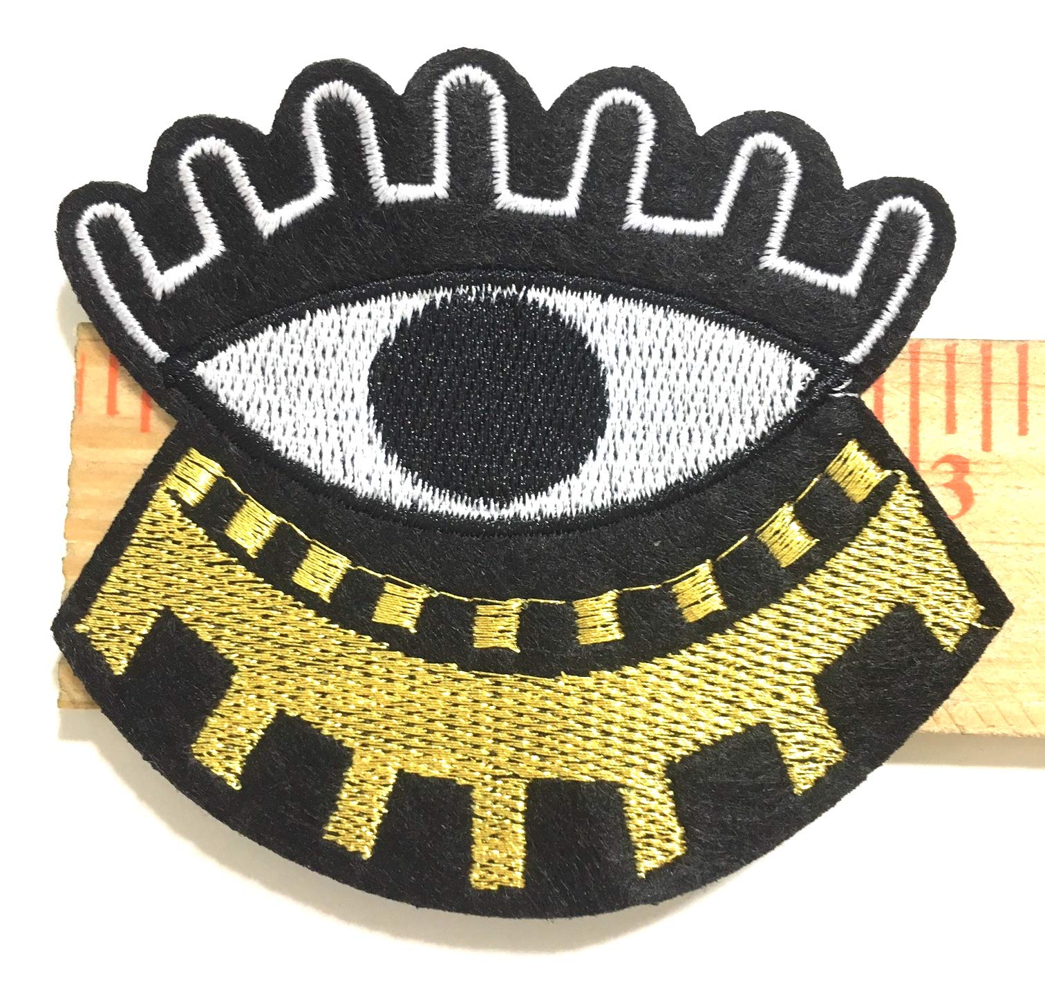 All-Seeing Eye Iron-On & Sew-On Clothing Patches - Fashion DIY Embroidered Applique for Jackets, Jeans, Bags & Accessories
