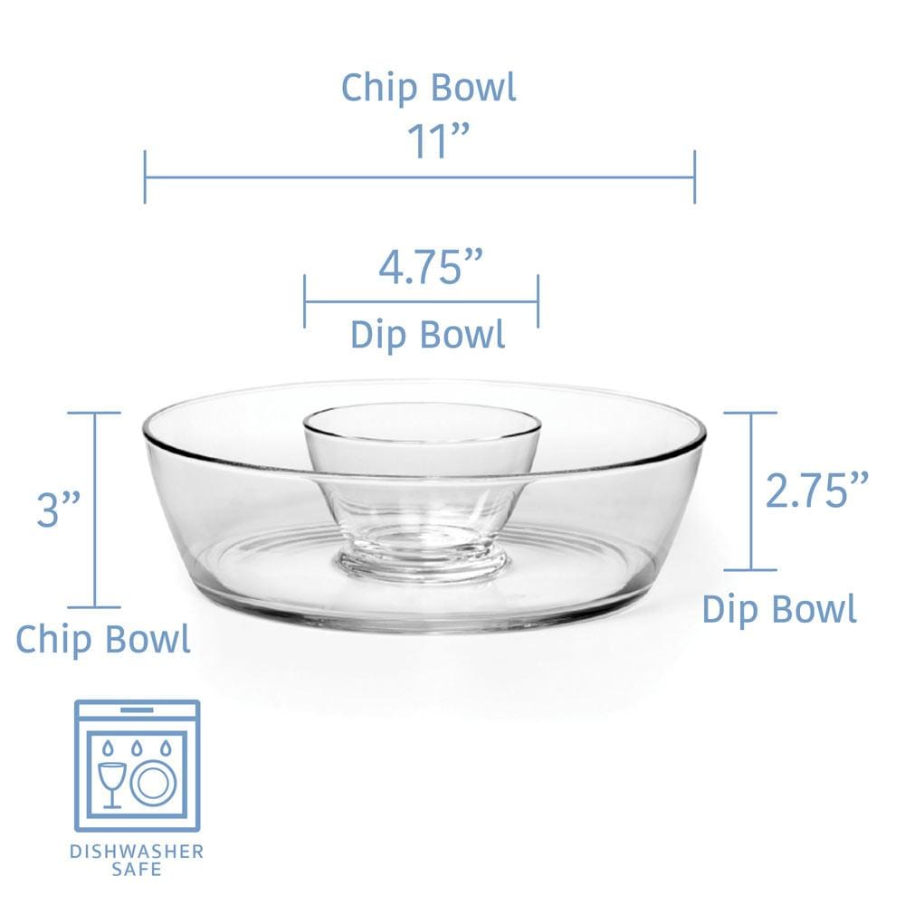 Premium Napoli Chip and Dip Set - 3-Piece Ceramic Serving Platter with Matching Bowls - Perfect for Parties, Game Nights & Entertaining Guests