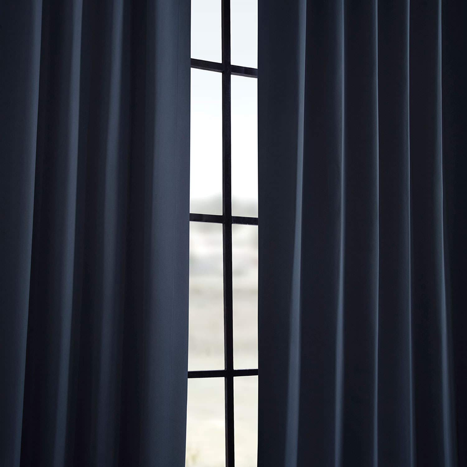 Room Darkening Curtains 96 Inches Long - Navy Blue Blackout Drapes for Bedroom & Living Room (50x96, 1 Panel) | Perfect for Light Control, Privacy & Sleep