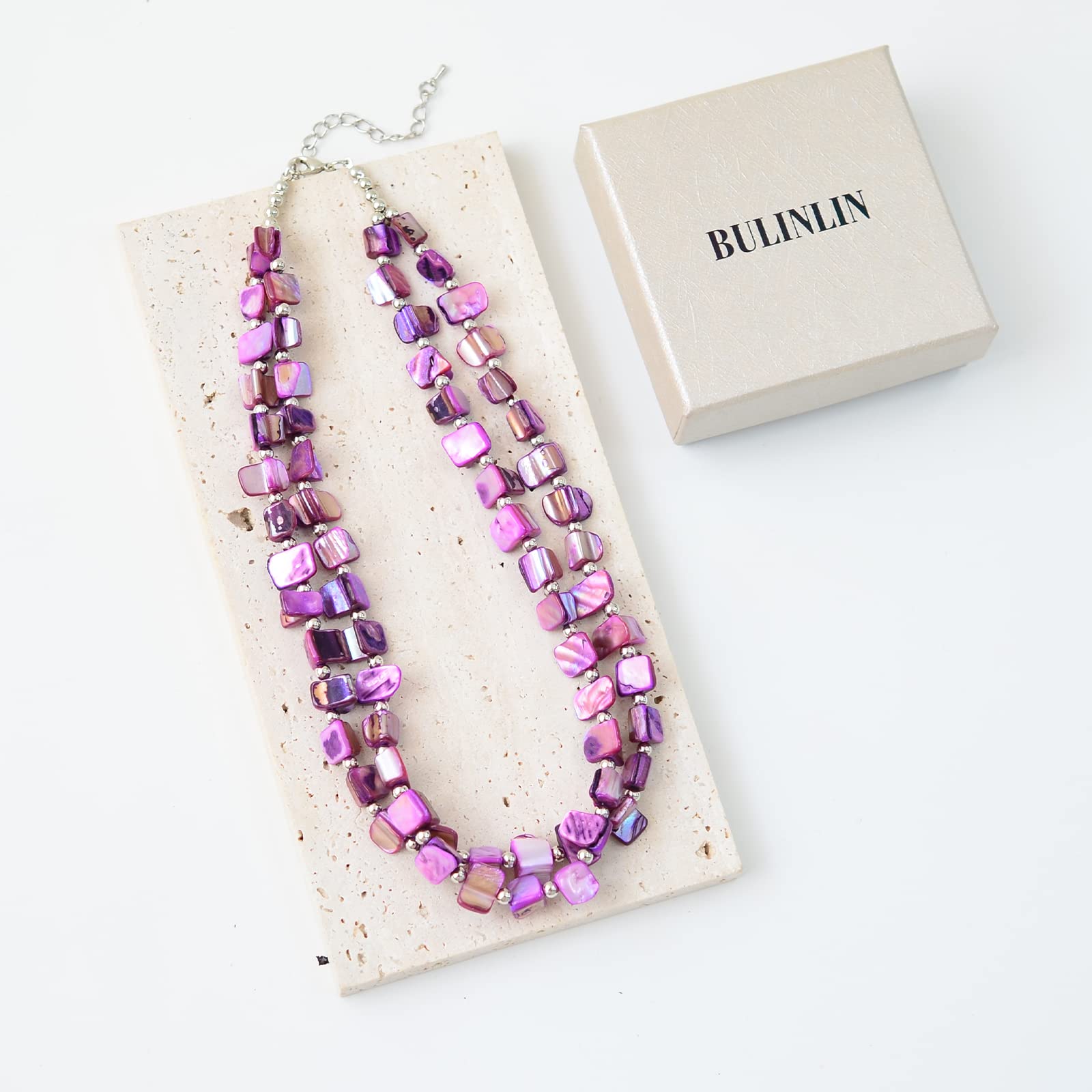 Boho Layered Shell Beaded Necklace - Handmade Colorful Beaded Choker for Women | Beach Vacation, Summer Festival & Boho Chic Outfit Jewelry