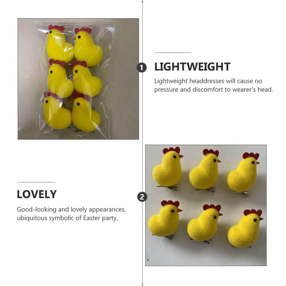 Yellow Chick Hair Clips - 12Pcs Cute Easter Alligator Barrette Hairpins for Girls, Women | Easter Party Favors, Spring Hair Accessories, Gift Fillers