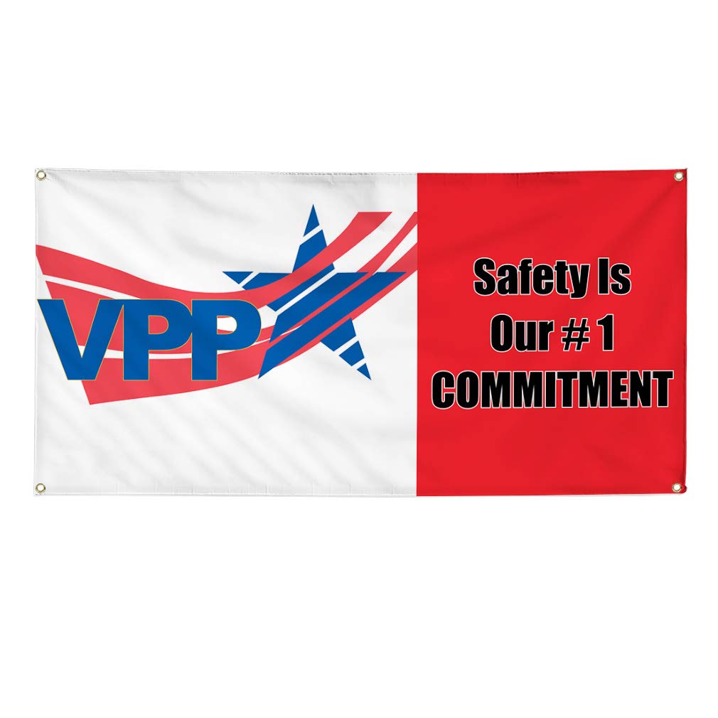 Vinyl Banner - Multiple Sizes (60x144 Inches) | Weatherproof, Industrial Strength with 10 Grommets | VPP Safety Commitment | Perfect for Outdoor Yard Signs, Events & Business Advertising