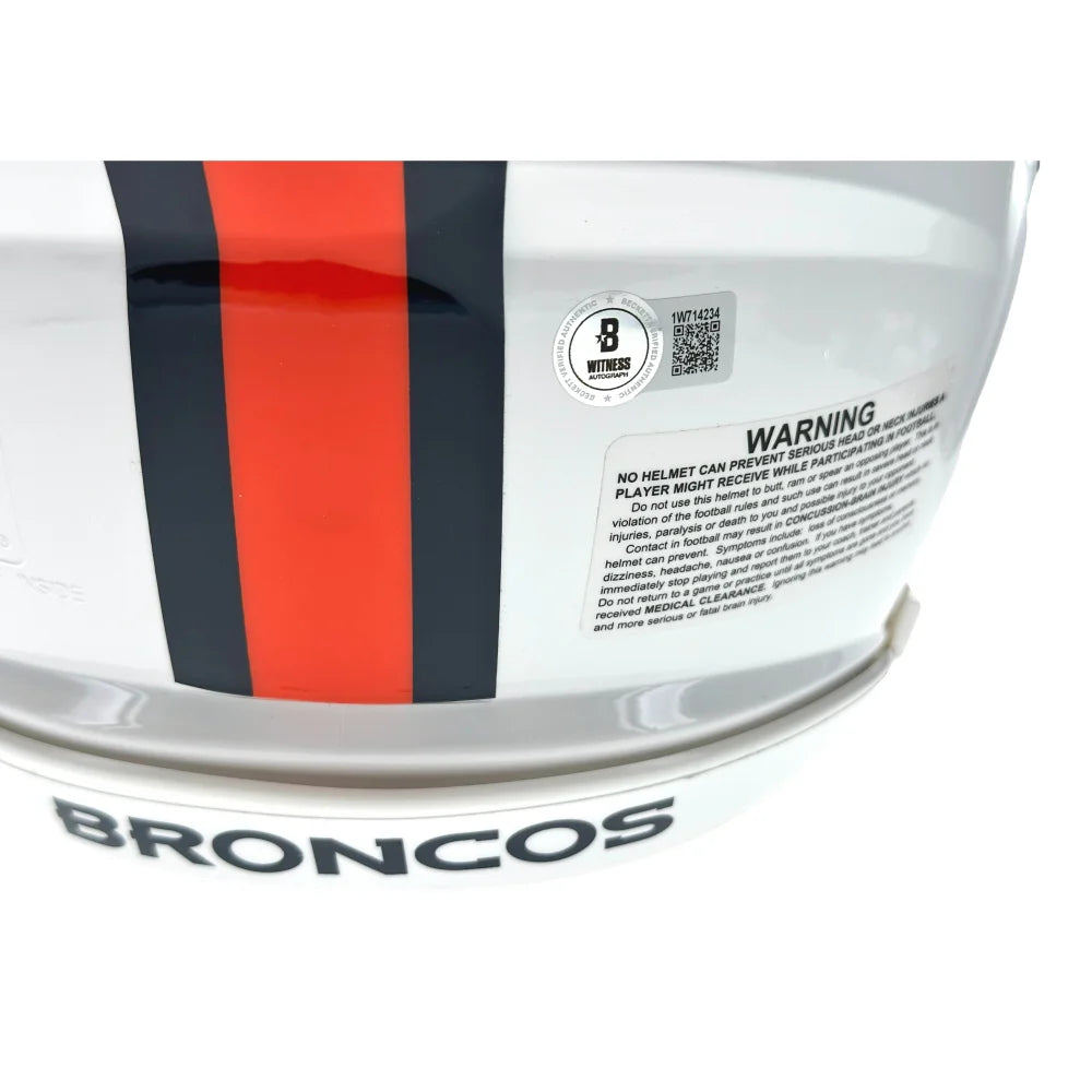 Authentic Denver Broncos Signed Helmet - John Elway, Shannon Sharpe, Ed McCaffrey & Rod Smith Autographs with COA - Perfect for NFL Memorabilia Collectors & Broncos Fans Display