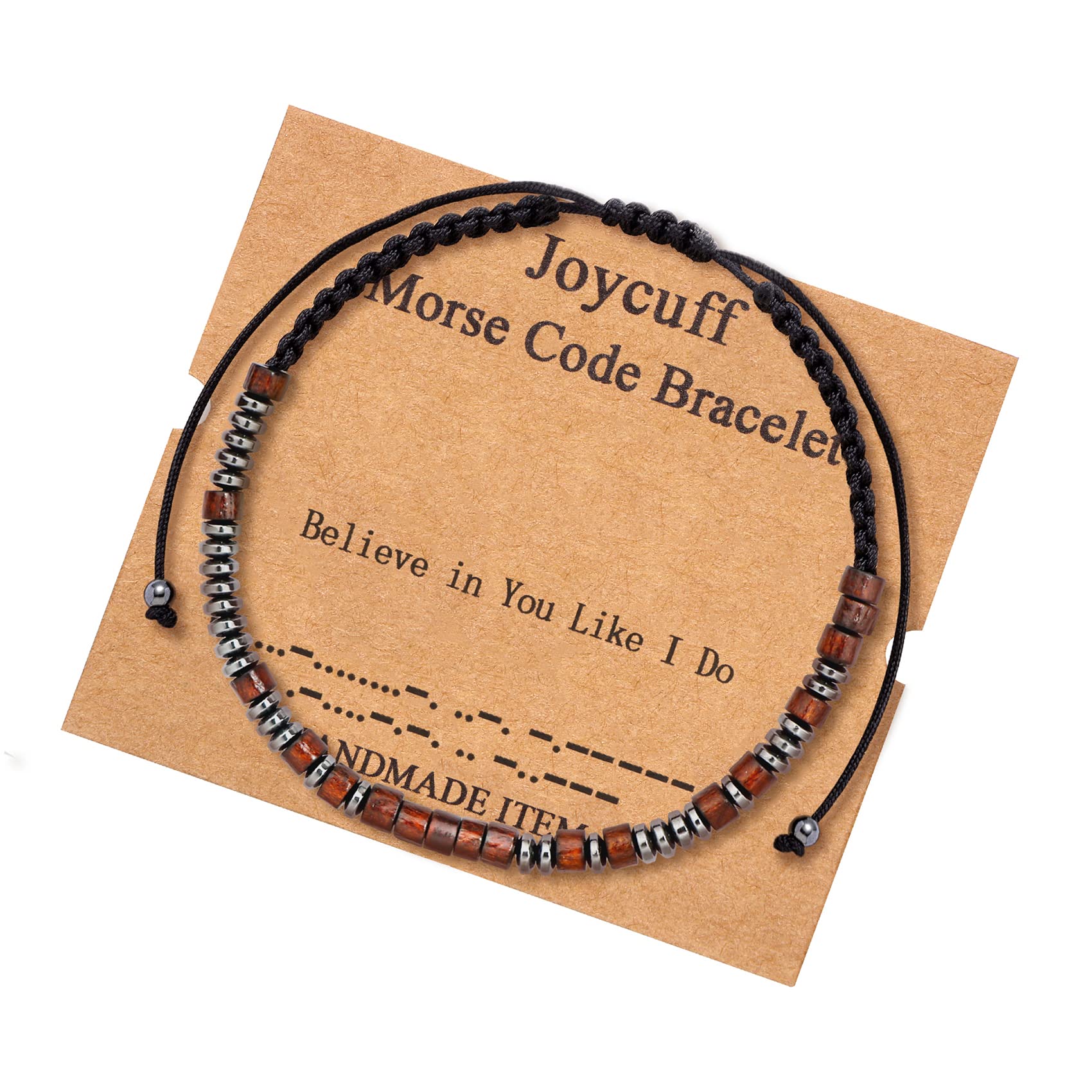 Inspirational Morse Code Bracelet for Men & Women - Adjustable Wrap Bracelet Jewelry for Mom, Dad, Daughter, Aunt, Grandma - Perfect Gift for Mother's Day, Birthday, Christmas, Graduation & Memorial - Motivational Gift for Everyday Wear & Special Occasions