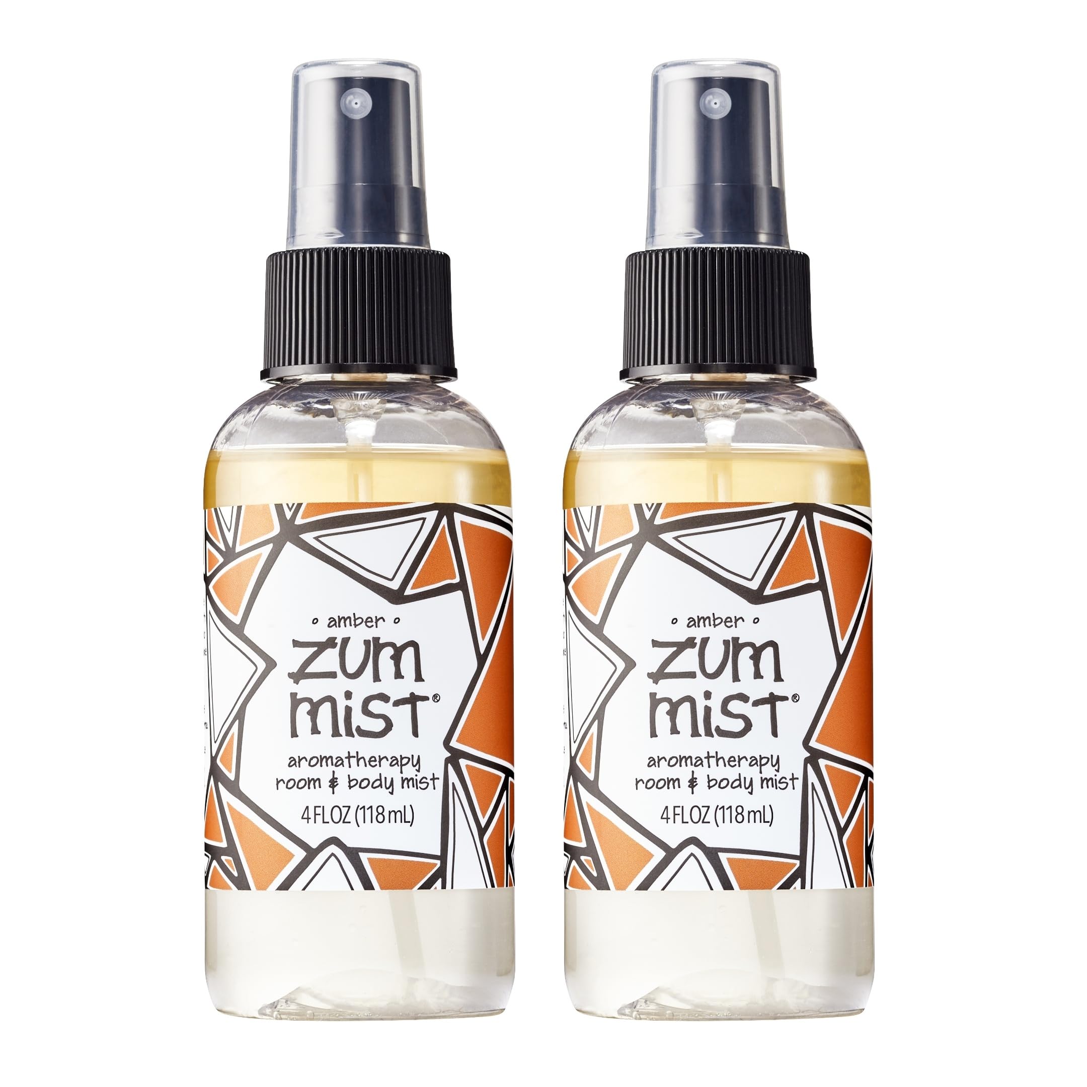 Zum Indigo Wild Aromatherapy Mist Spray - Natural Essential Oil Body & Room Spray in Amber Scent - 4 fl oz (Pack of 2) - Perfect for Home Relaxation, Yoga Sessions & Stress Relief