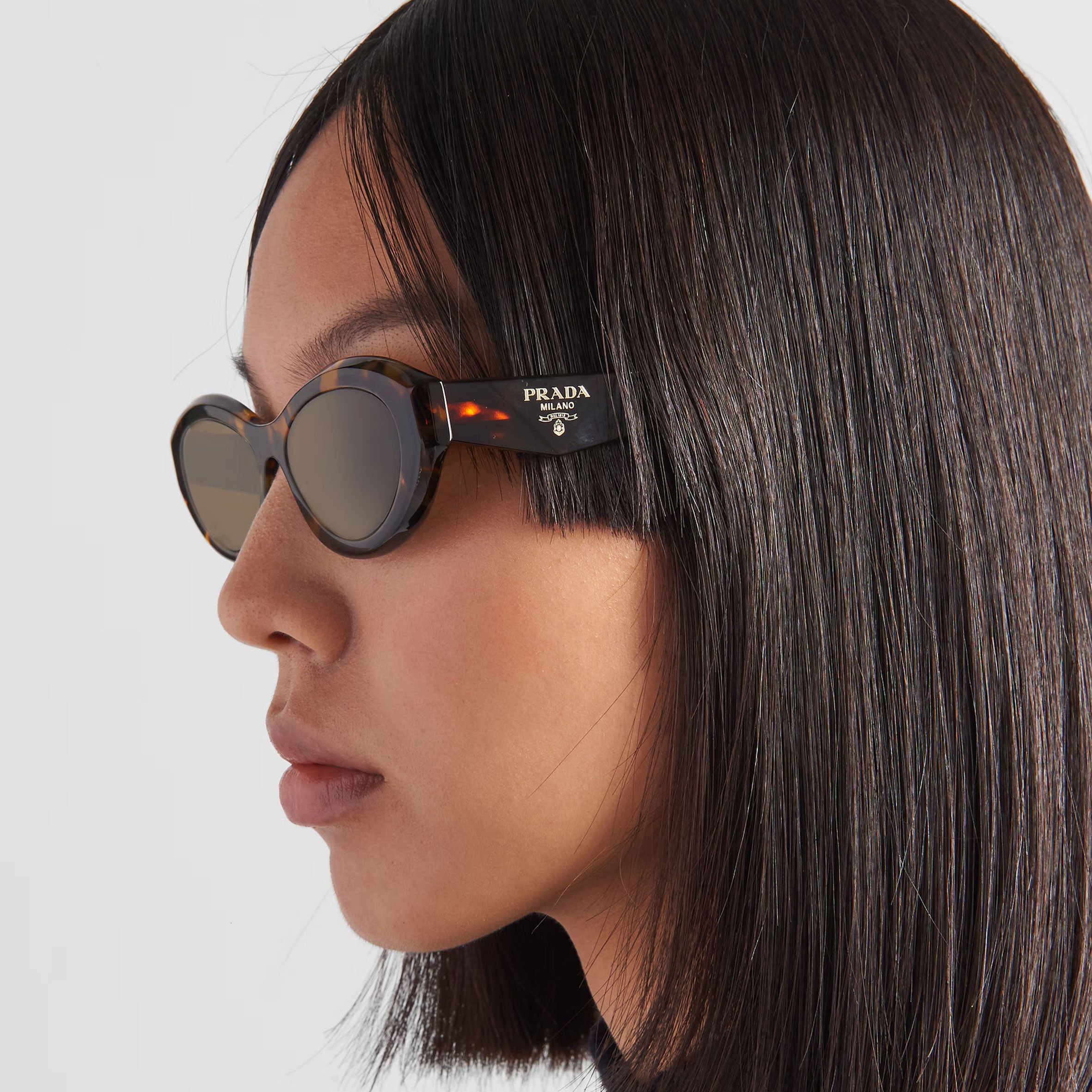 PRADA PR26ZSF Symbole Oval Sunglasses - Root Tortoise Frame UV Protection - Luxury Designer Shades for Women & Men - Perfect for Beach, Driving & Fashion Outfits