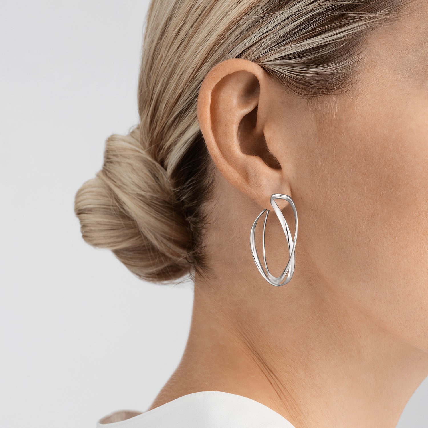 Infinity Hoop Earrings for Women - Large 14K Gold Plated Circle Earrings for Everyday Wear & Special Occasions