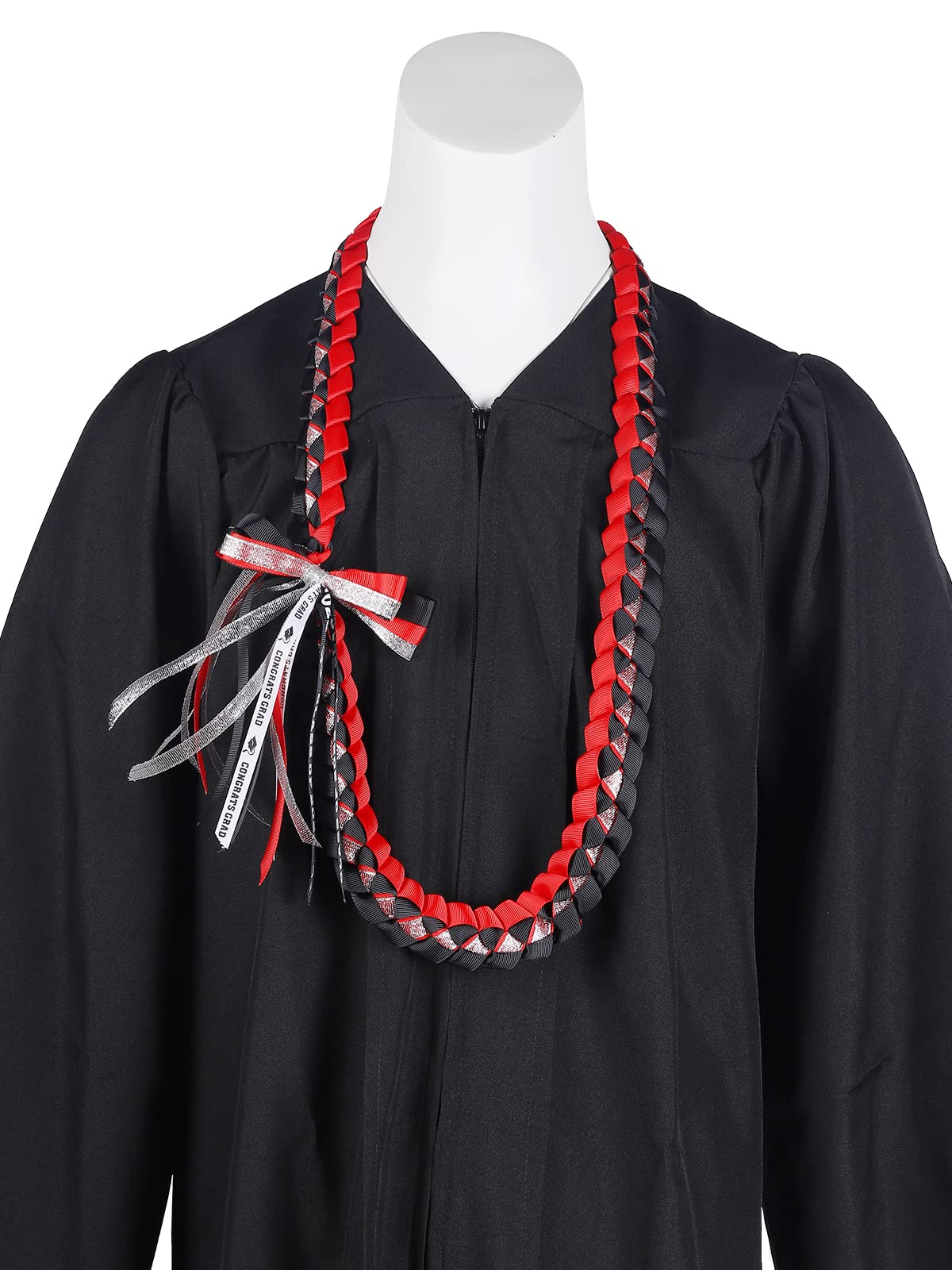 TFTAFAN Graduation Ribbon Lei Necklace - Class of 2025 Braided Graduation Leis for Women & Men - Perfect Graduation Gift & Party Accessories for High School, College Ceremonies & Celebrations