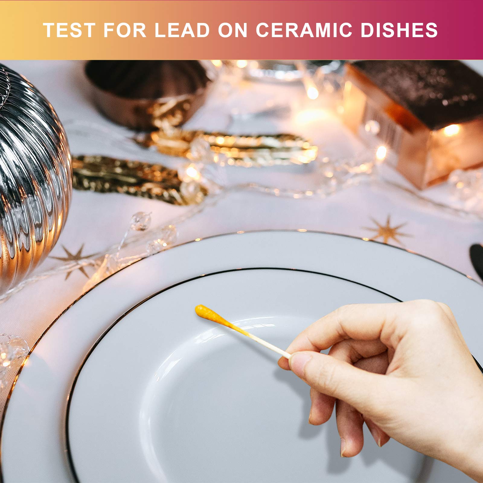 Webetop Lead Paint Test Kit - 60 Swabs for Painted Surfaces, Ceramics, Dishes - Fast 30-Second Results for Home Safety
