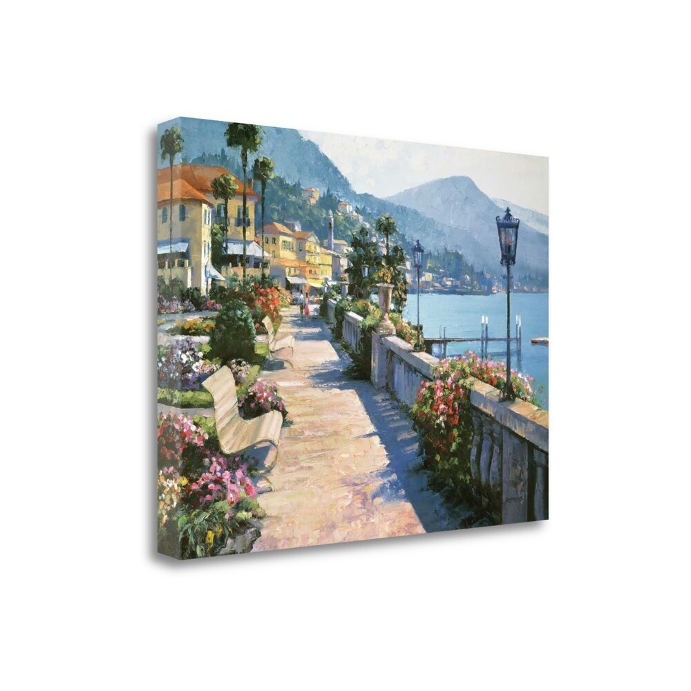 Bellagio Promenade by Howard Behrens - Premium Giclee Art Print on Gallery Wrapped Canvas - Ready to Hang Wall Decor for Living Room, Bedroom & Office