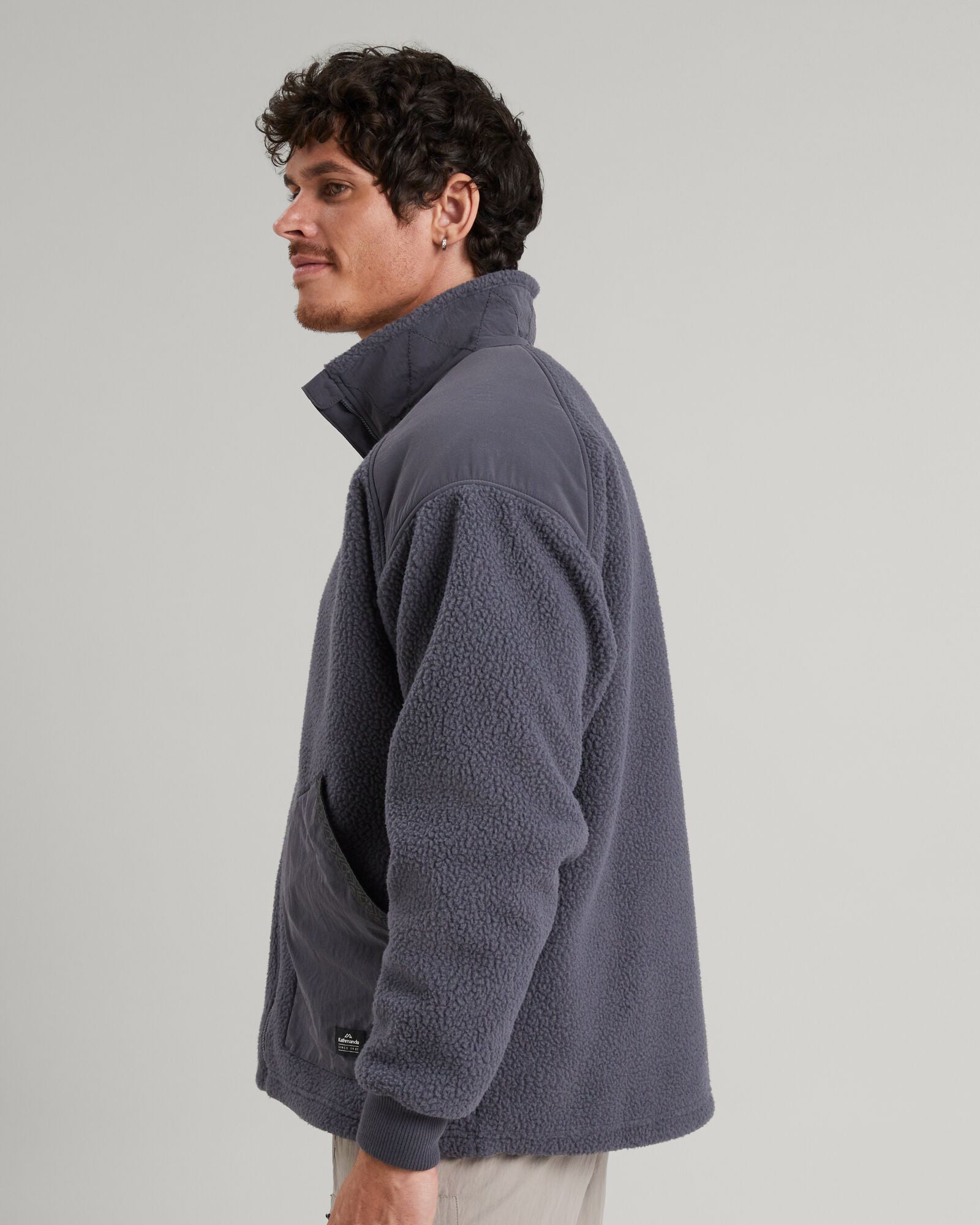 Co Z High Pile Fleece Men's Winter Jacket - Warm Thick Lined Coat for Cold Weather, Outdoor Activities & Night Wear