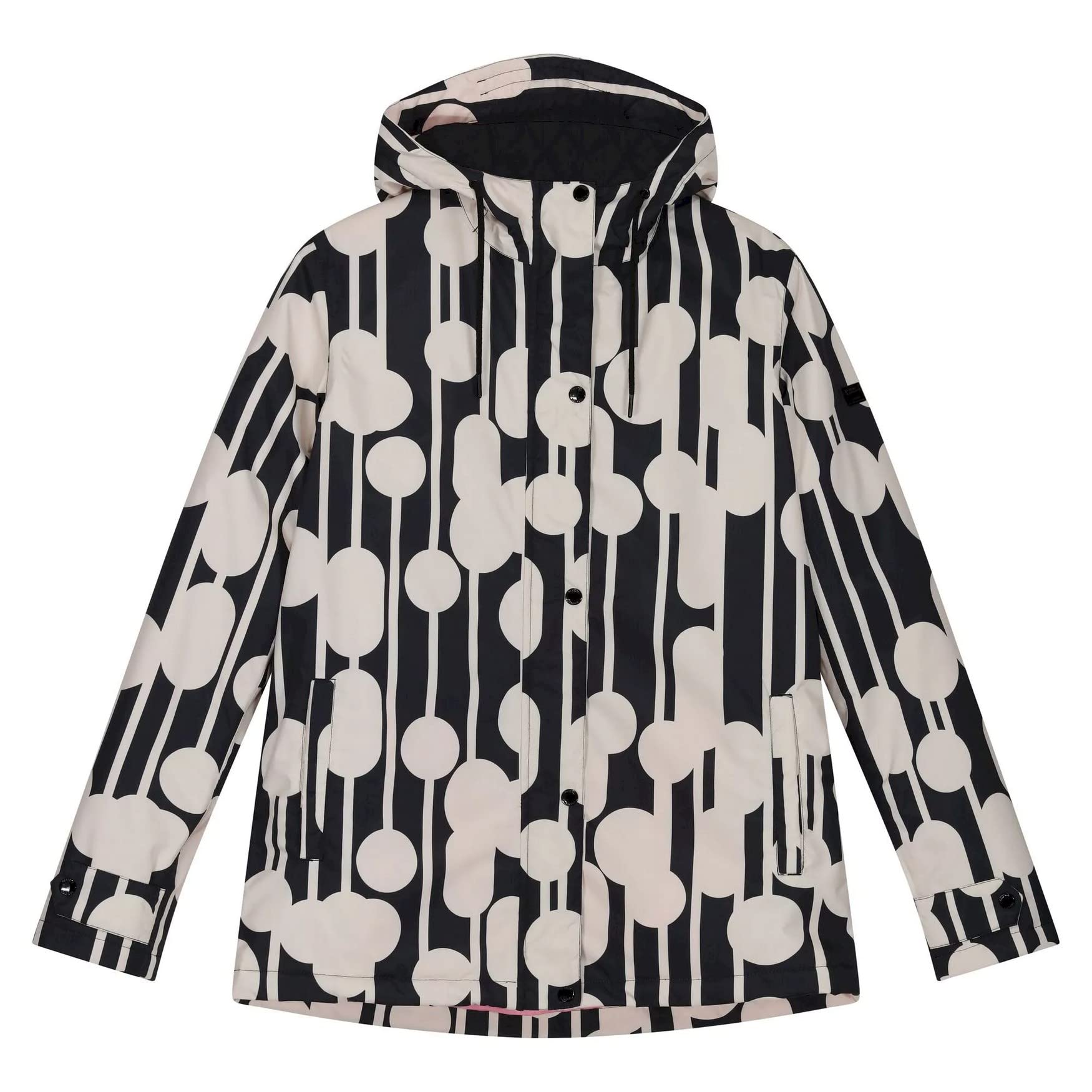 Orla Kiely Women's Waterproof Retro Floral Raincoat - Stylish Mac Jacket for Rainy Days, Commuting & Outdoor Activities