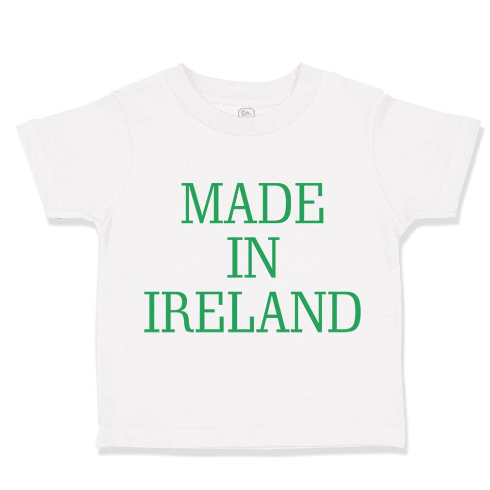 Premium Irish Cotton Toddler T-Shirt for Boys & Girls - Soft 100% B Cotton Baby Tee with Funny White Design (Size 3T) - Perfect for Playdates, Family Photos & Everyday Comfort